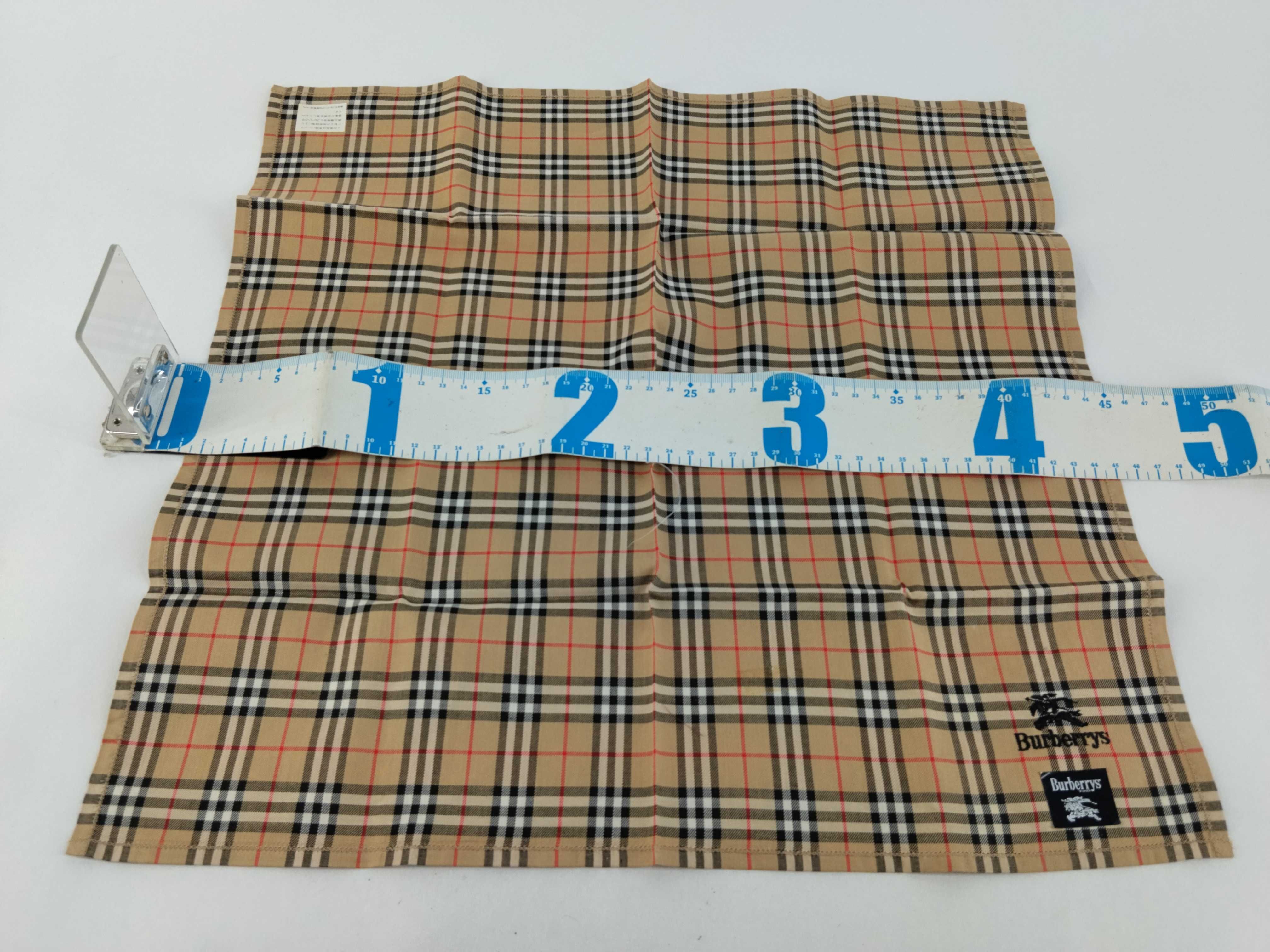 handkerchief/scarf with sticker, horse logo embroidery, Nova Check pattern, beige, and other accessories. — view 2