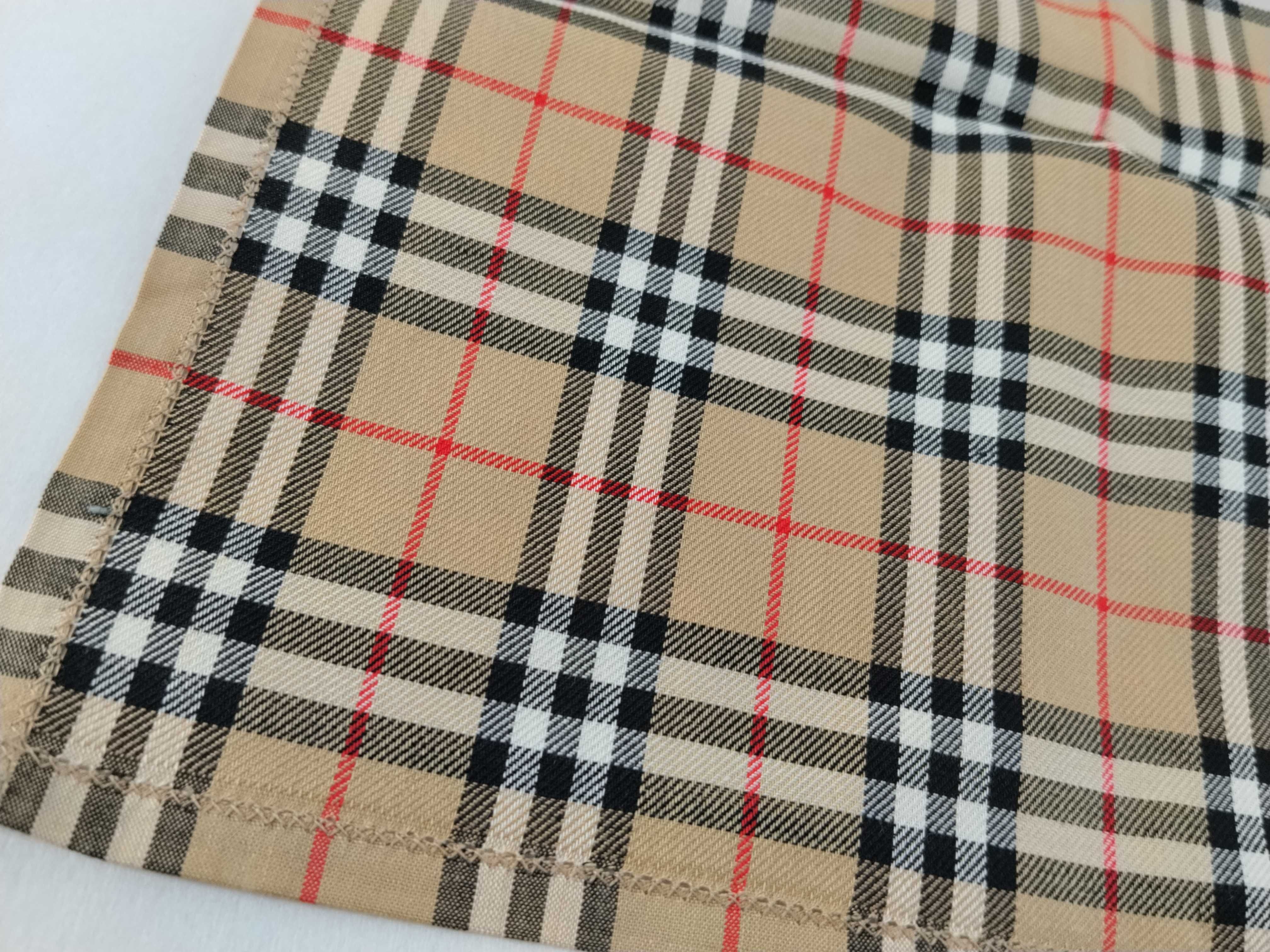 handkerchief/scarf with sticker, horse logo embroidery, Nova Check pattern, beige, and other accessories. — view 5