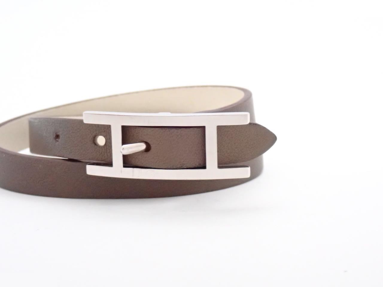 Leather bracelet《Api 3》Etoupe Arm circumference approx. 16cm — view 3