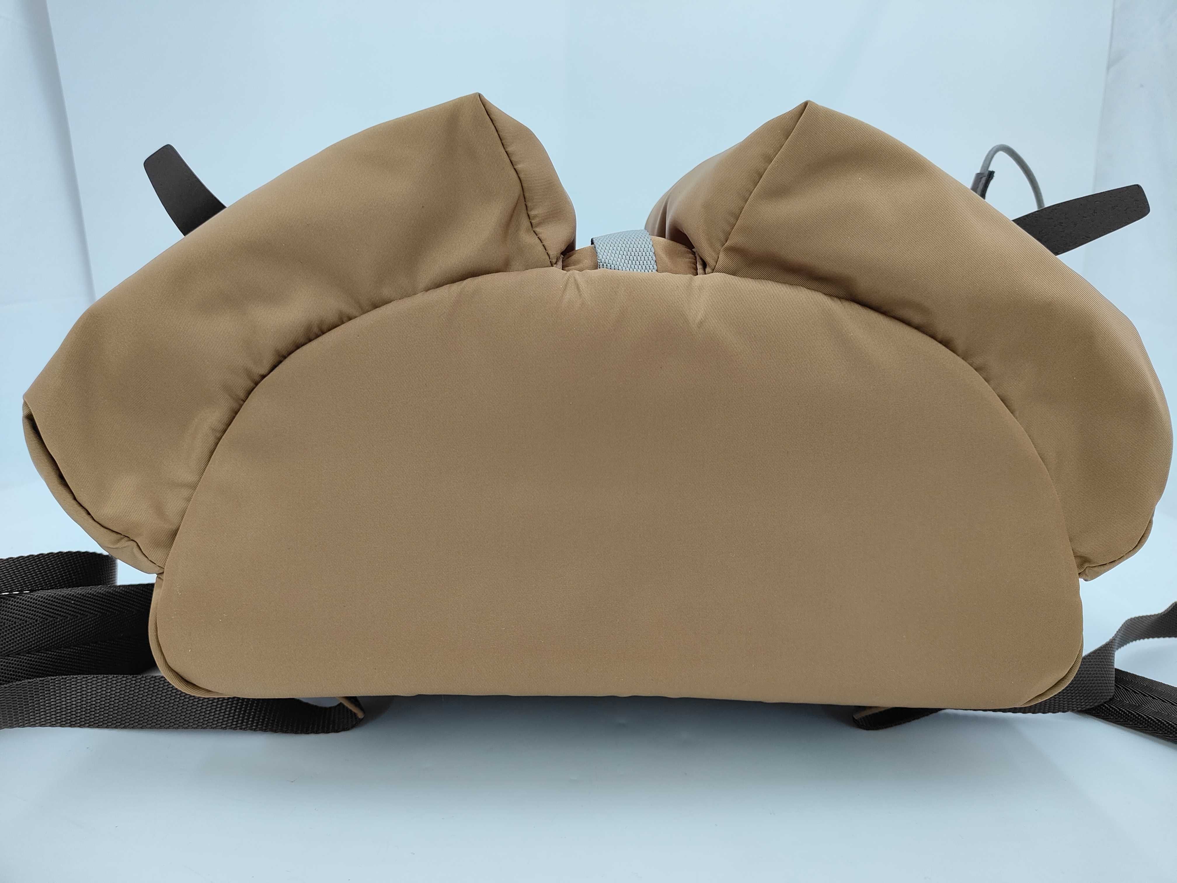 Re-Nylon Leather Brown Camel Nylon Backpack Rucksack with Bag 2VZ117 RFID Rucksack — view 9