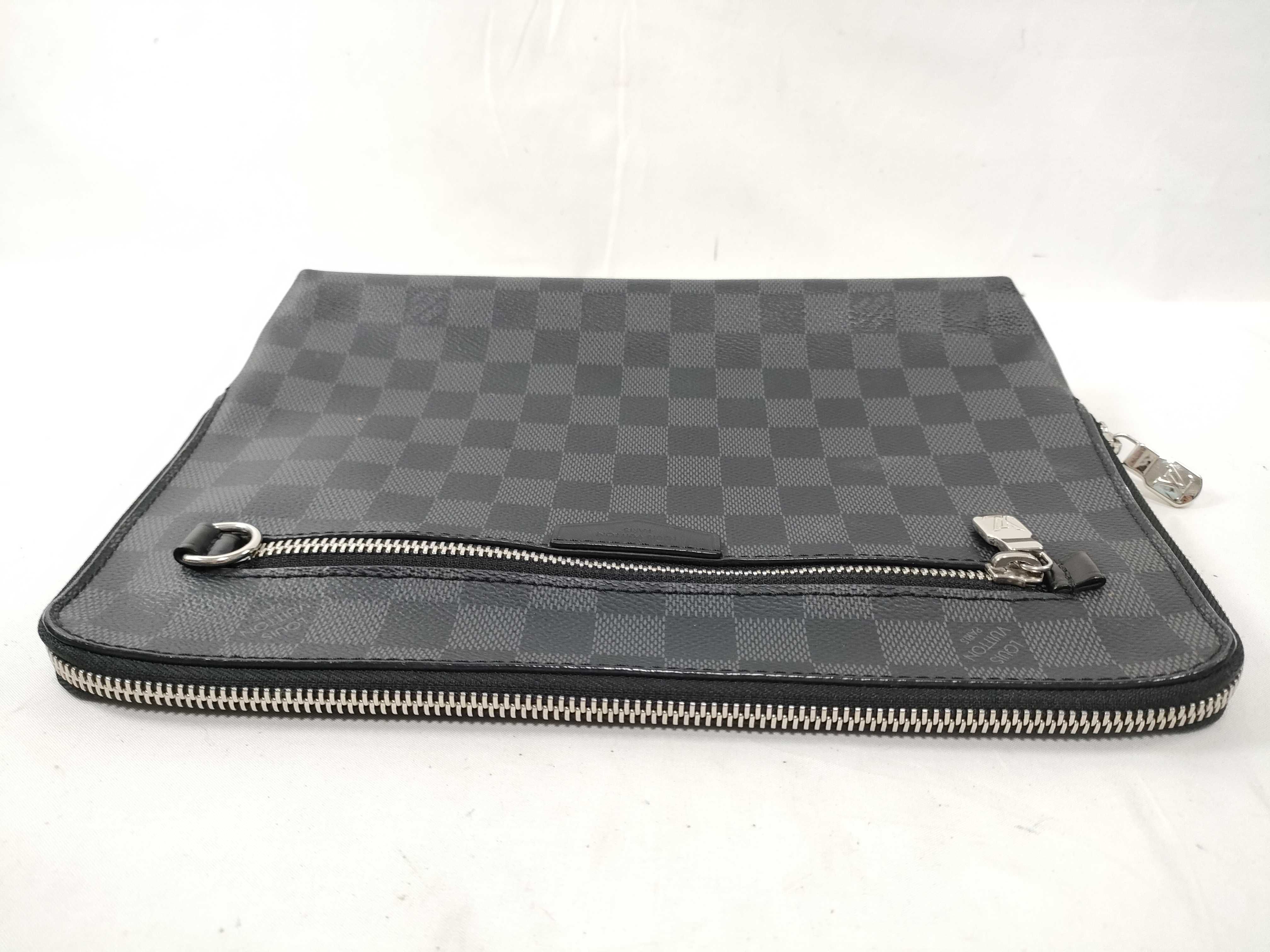 Damier Graphite ID- Damier Graphite Canvas Pouch N60417#RI0241 Second Bag — view 7