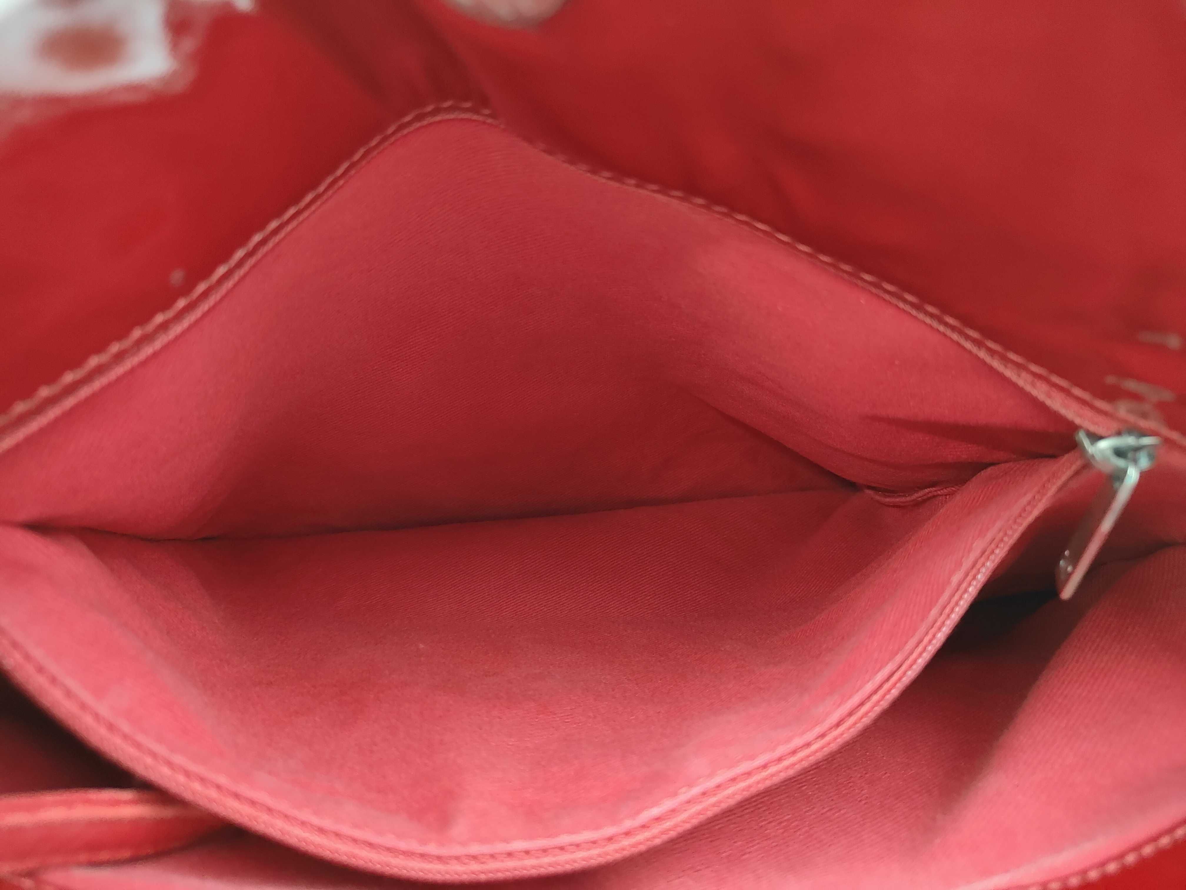 Mademoiselle Patent Leather Shoulder Bag (with original seal, serial number 5) - Red with Silver Hardware - Tote Bag — view 13