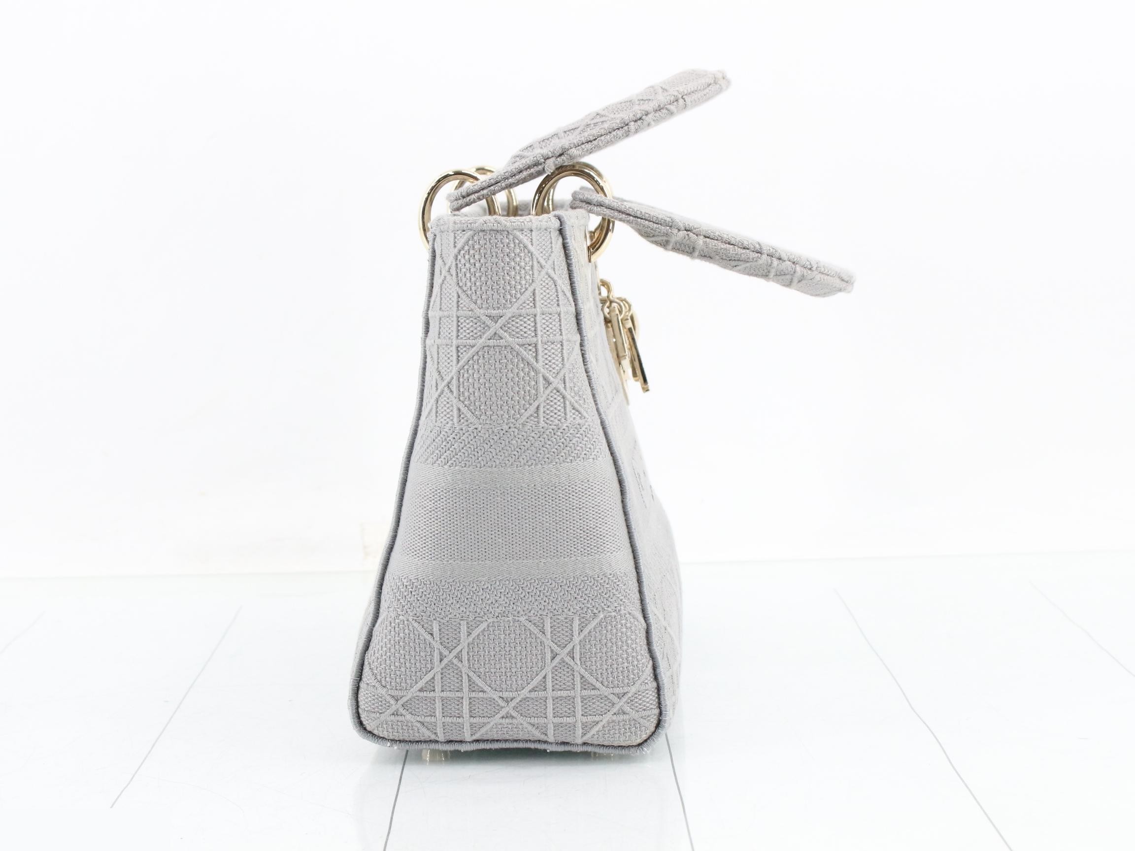 Lady Dior Cannage Medium 2-Way Handbag — view 4