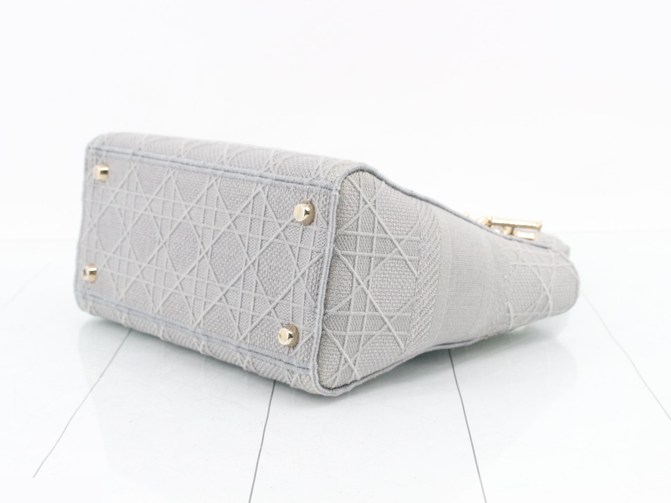 Lady Dior Cannage Medium 2-Way Handbag — view 6