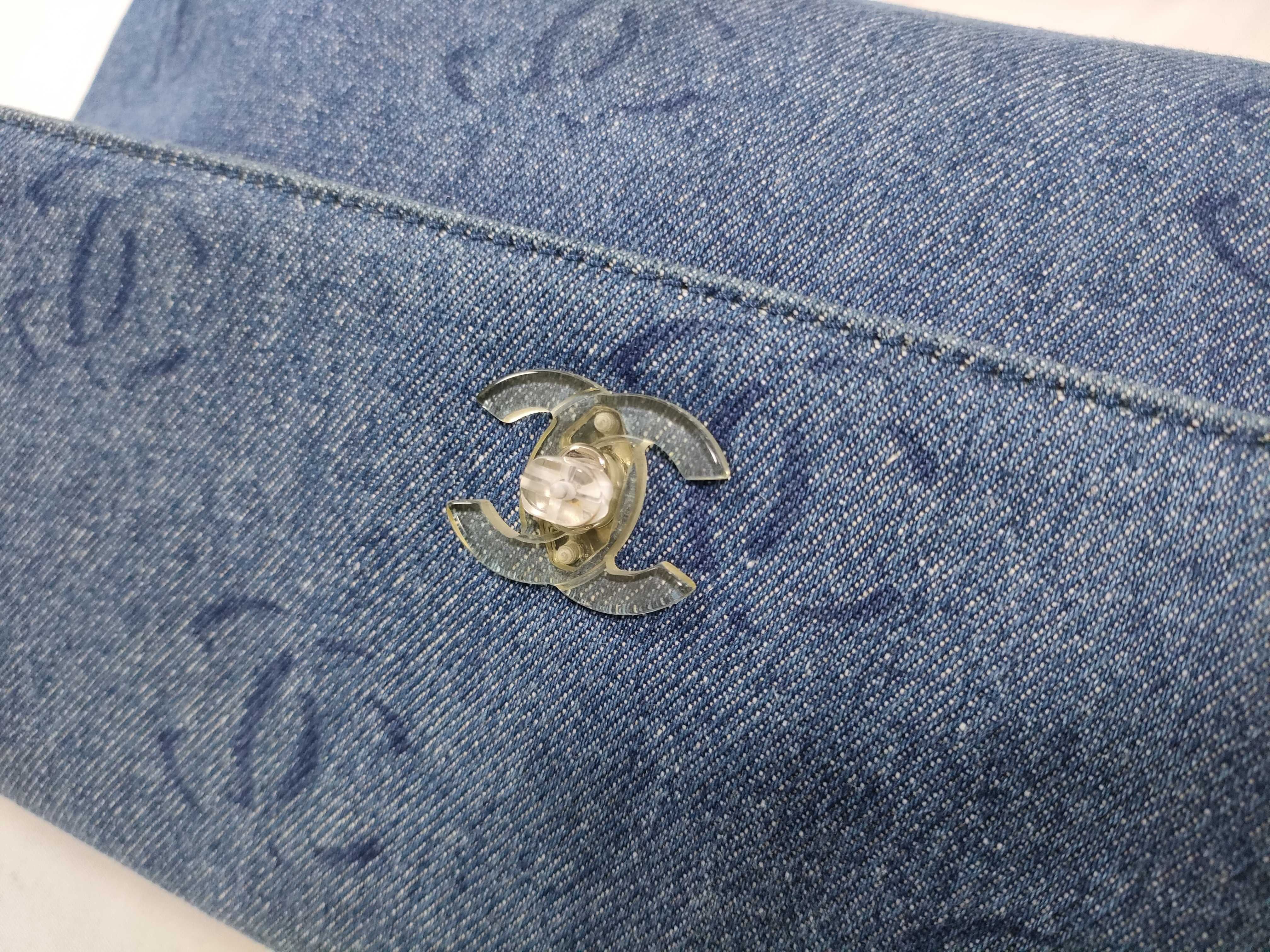 Denim Coco Mark Clutch Bag (Serial Number 7) — view 5