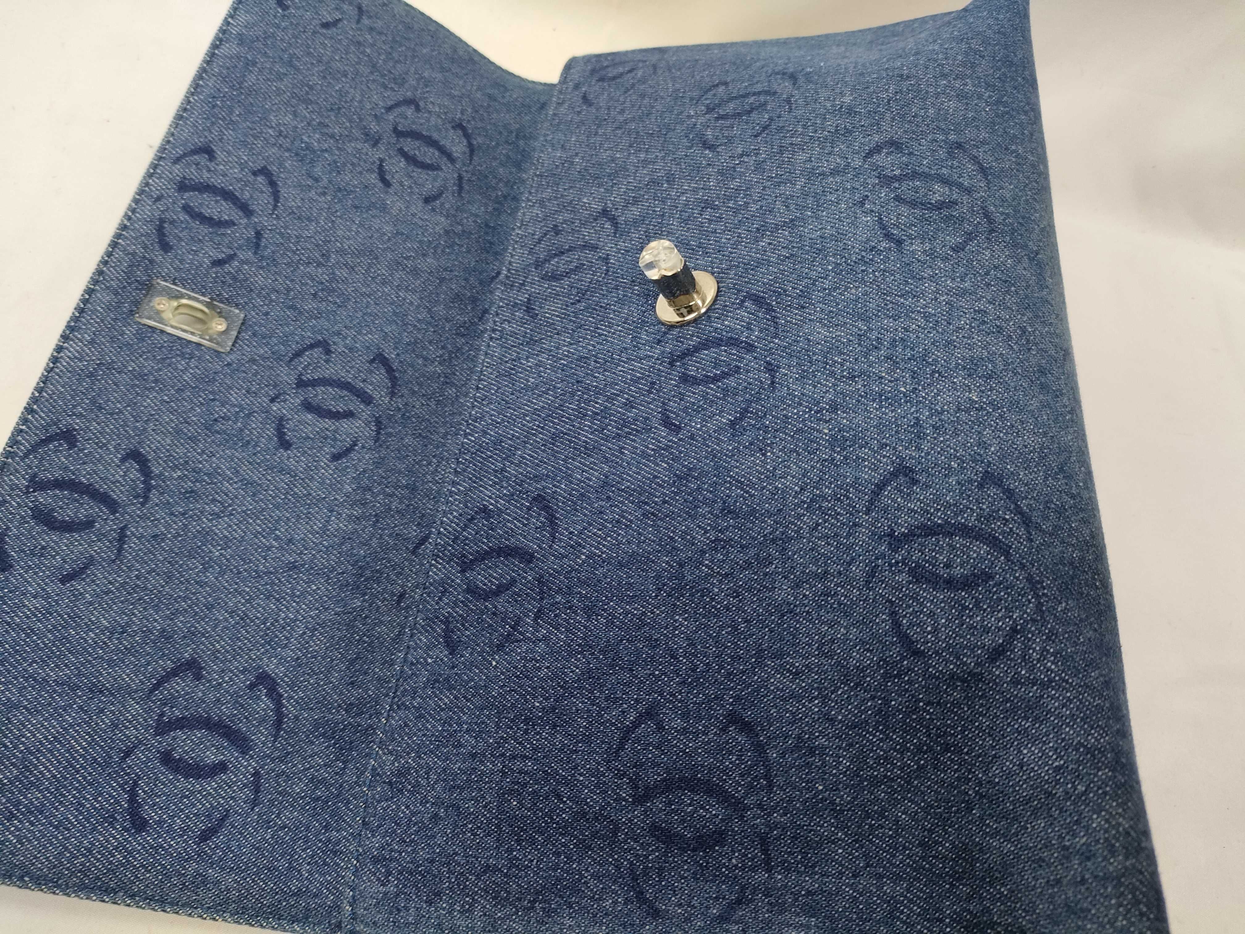 Denim Coco Mark Clutch Bag (Serial Number 7) — view 6