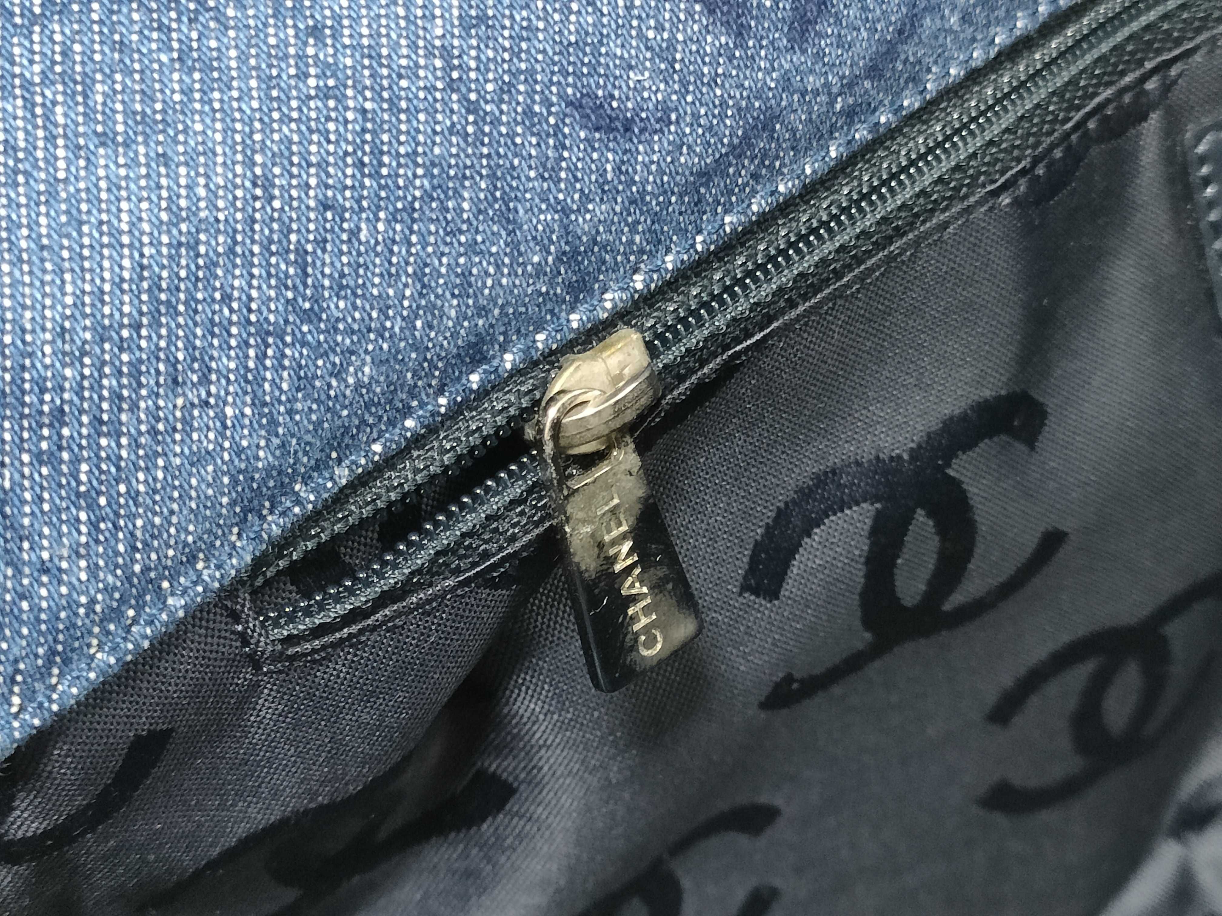 Denim Coco Mark Clutch Bag (Serial Number 7) — view 10
