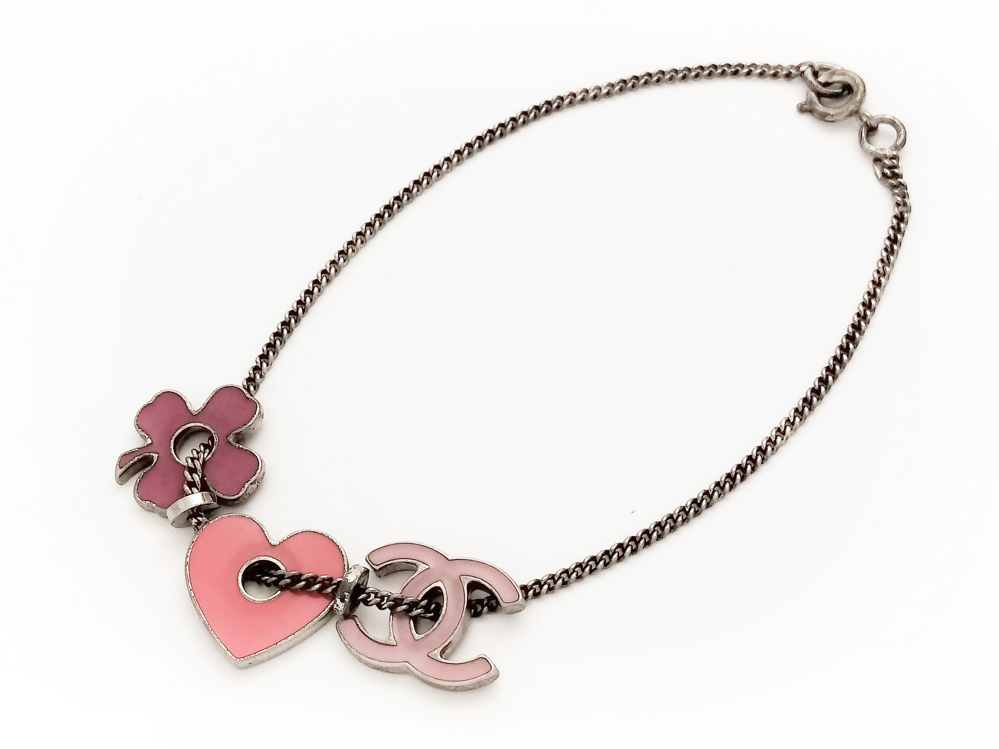 Coco Heart Silver Bracelet, Wrist Circumference Approx. 20cm