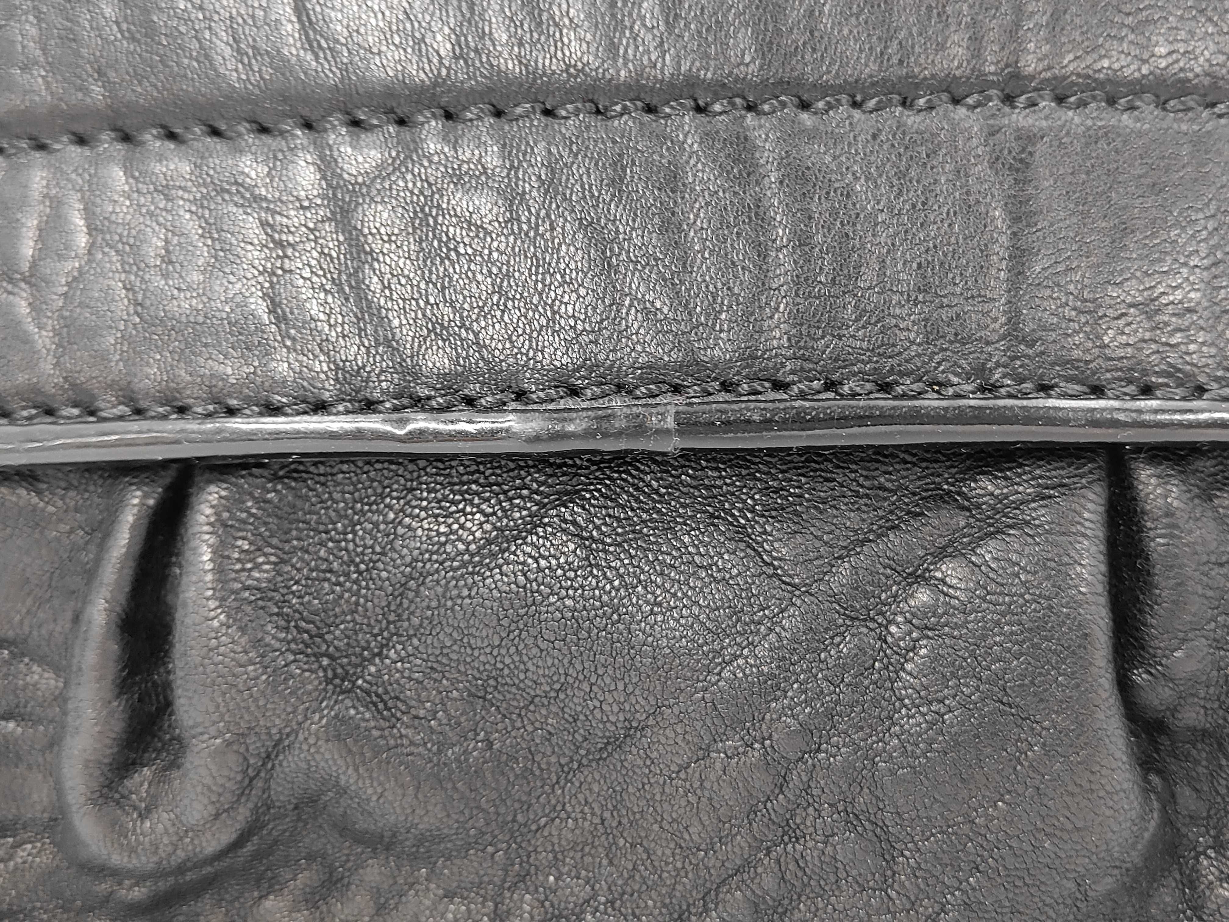 One-Shoulder Leather Handbag, Black — view 4