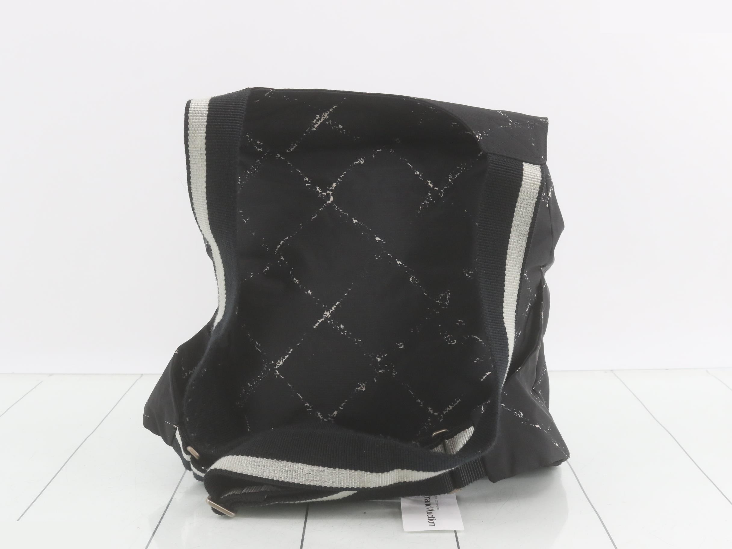 Backpack travel black nylon — view 2