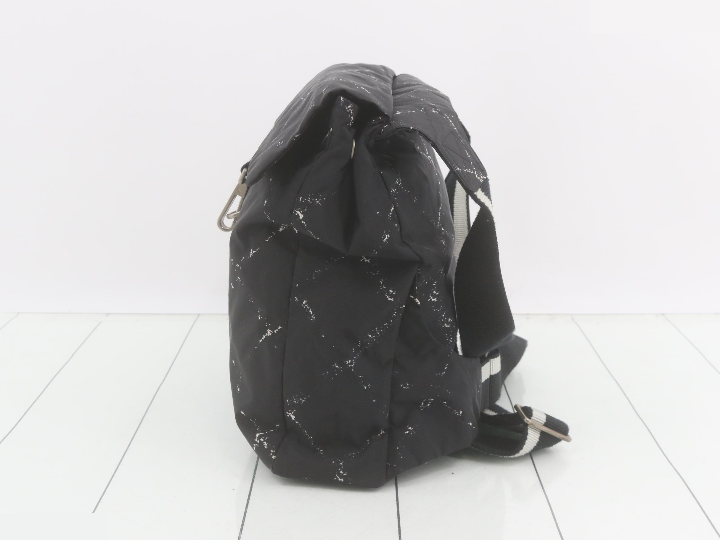 Backpack travel black nylon — view 3