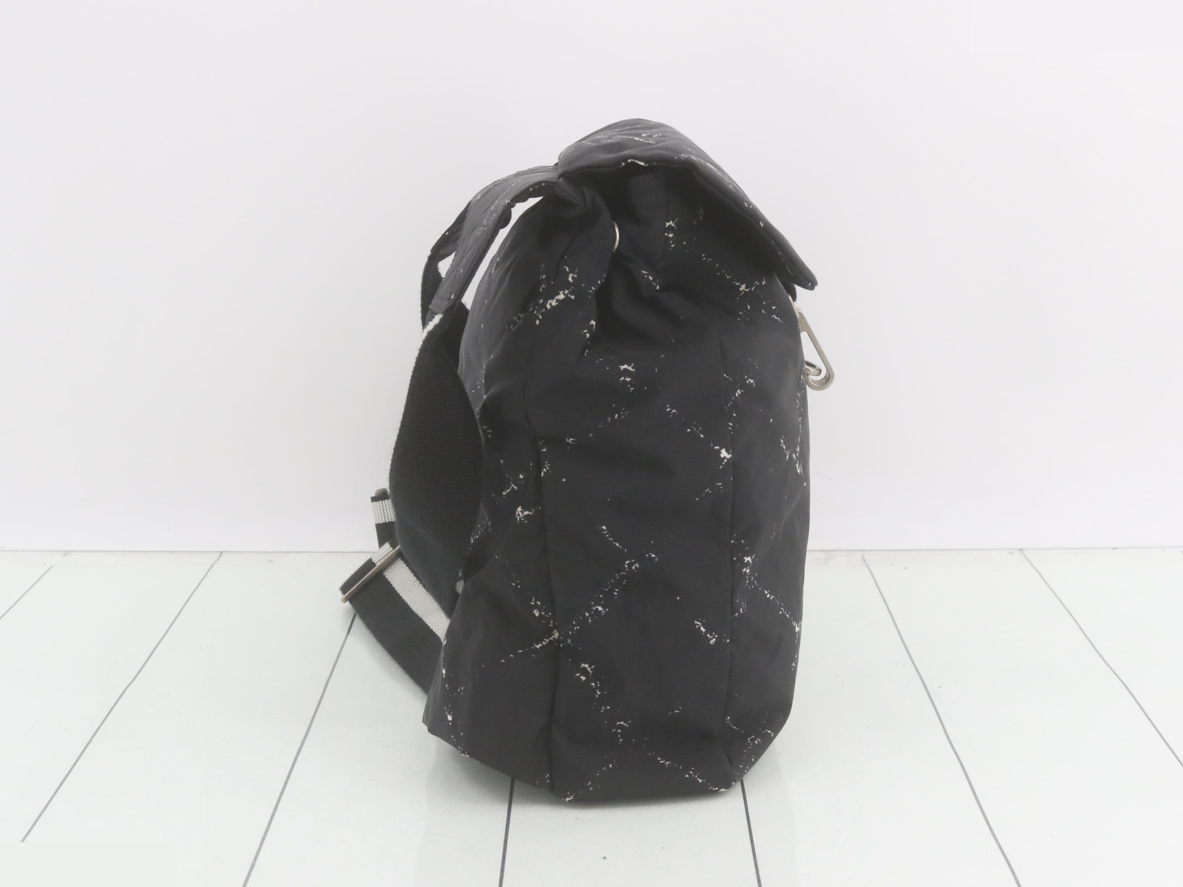 Backpack travel black nylon — view 4