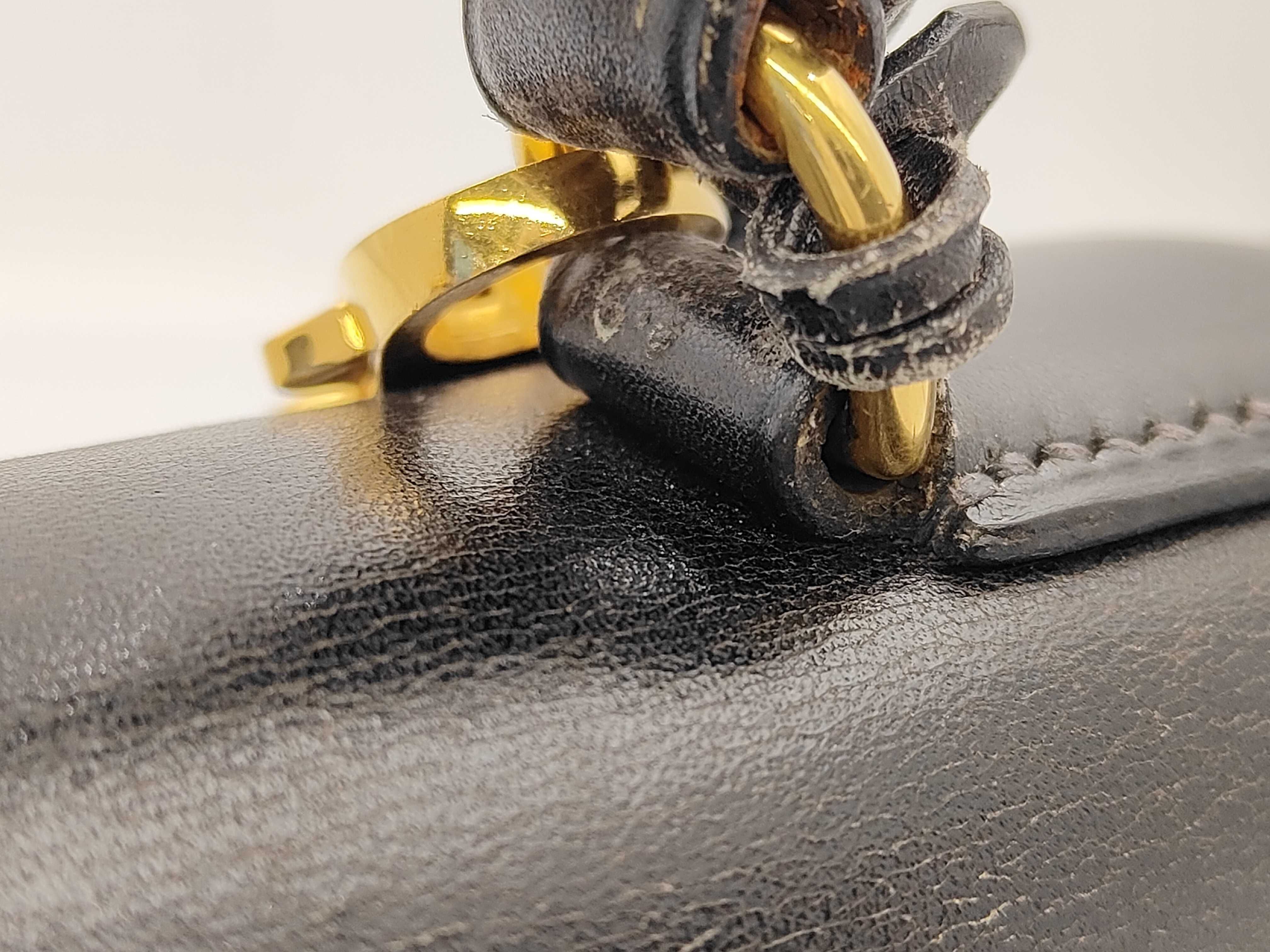 Kelly 28, black, box, gold hardware, handbag. — view 7