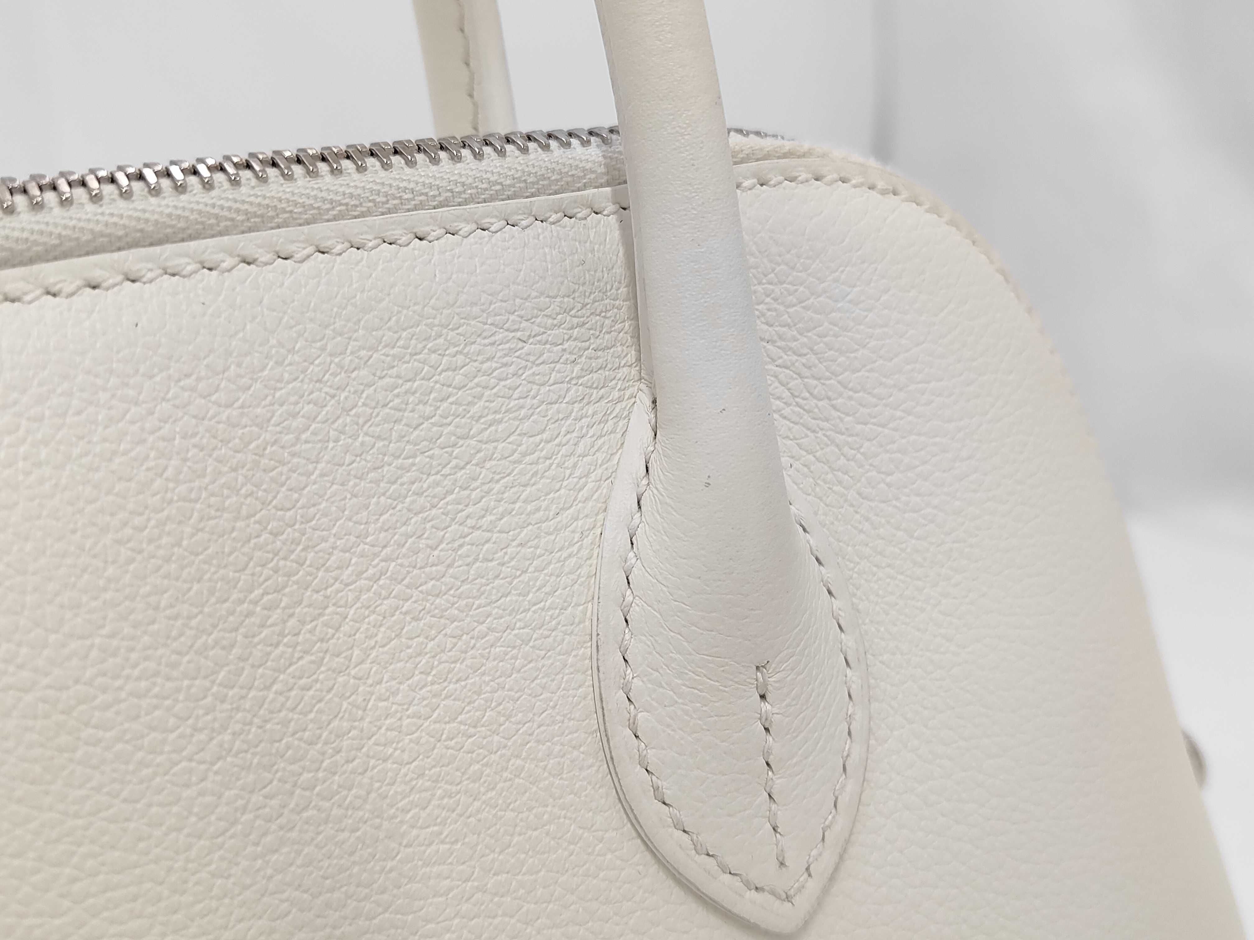 Bolide 1923 25 B stamp Evercolor White Lime Stainless Steel Handbag — view 3