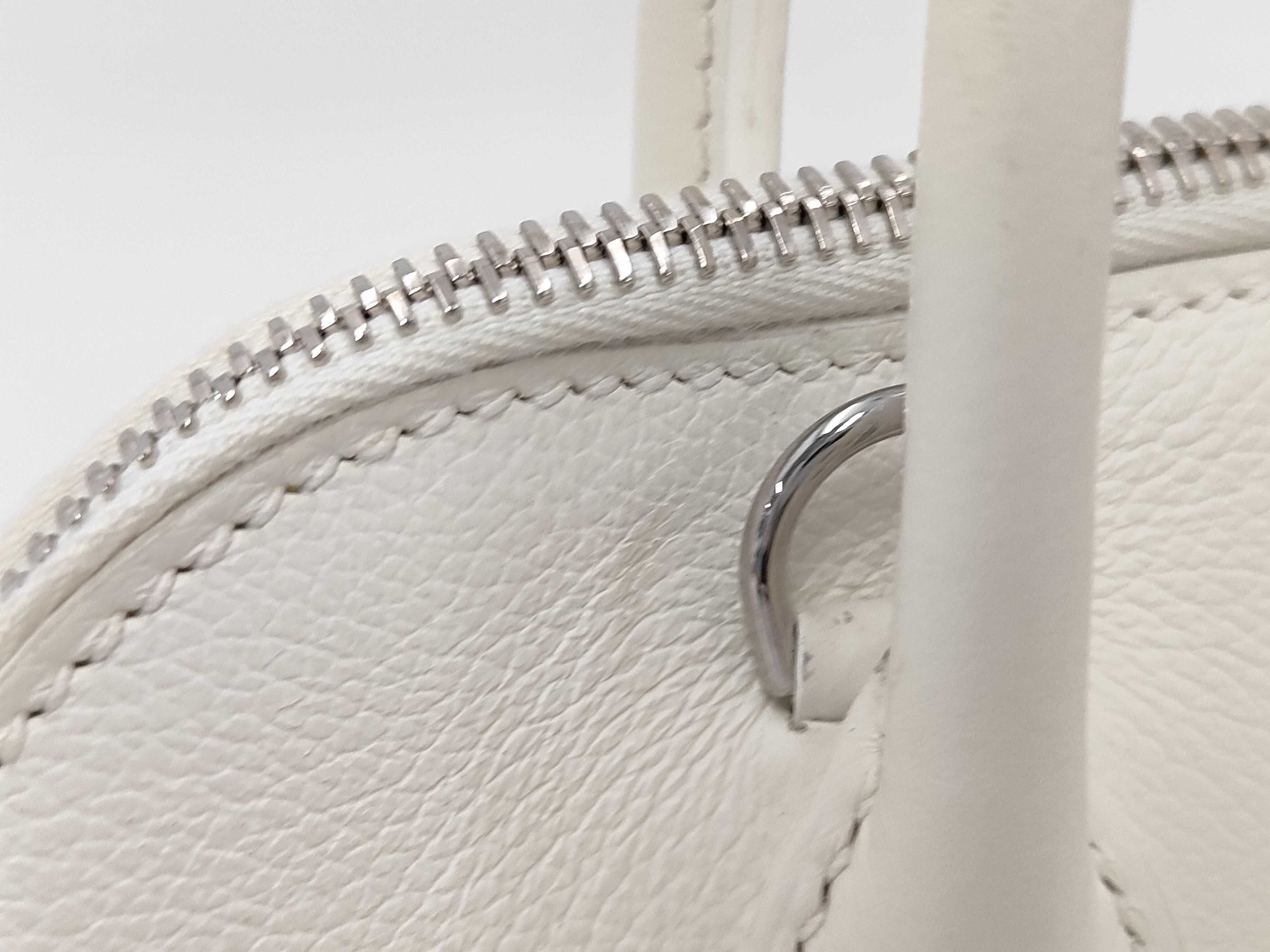 Bolide 1923 25 B stamp Evercolor White Lime Stainless Steel Handbag — view 4