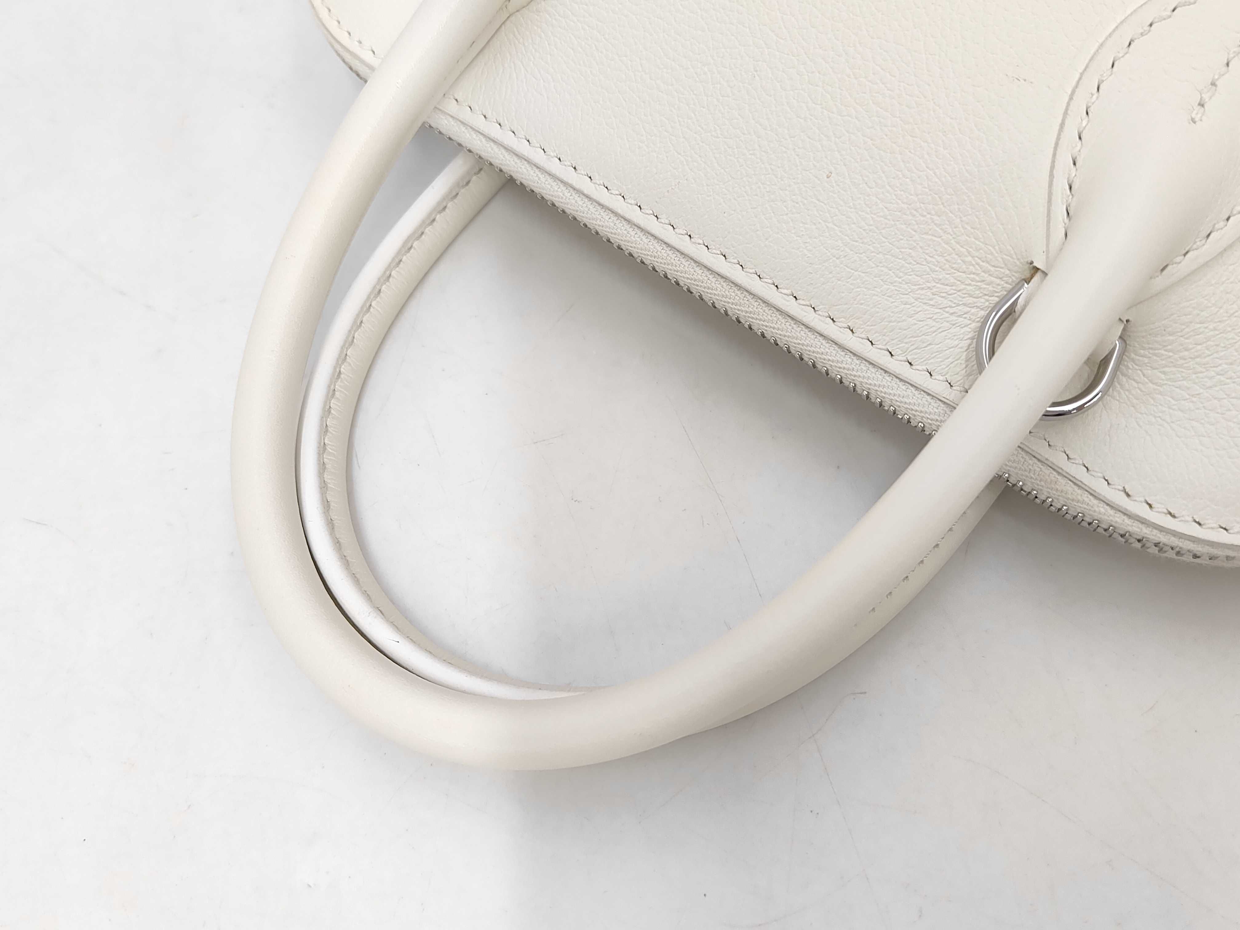 Bolide 1923 25 B stamp Evercolor White Lime Stainless Steel Handbag — view 5