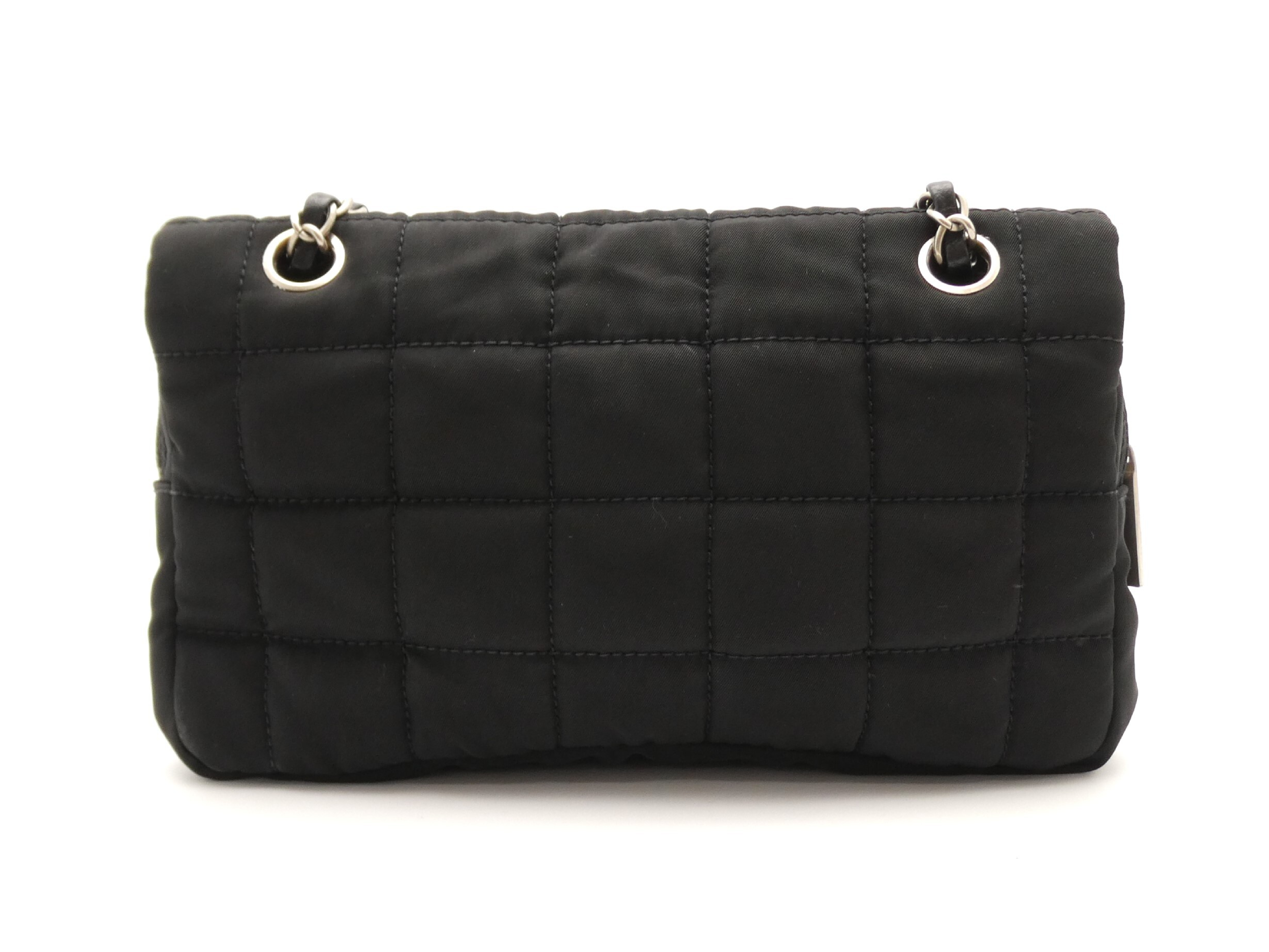 Chocolate Bar Coco Mark Nylon Double Chain Shoulder Bag — view 2