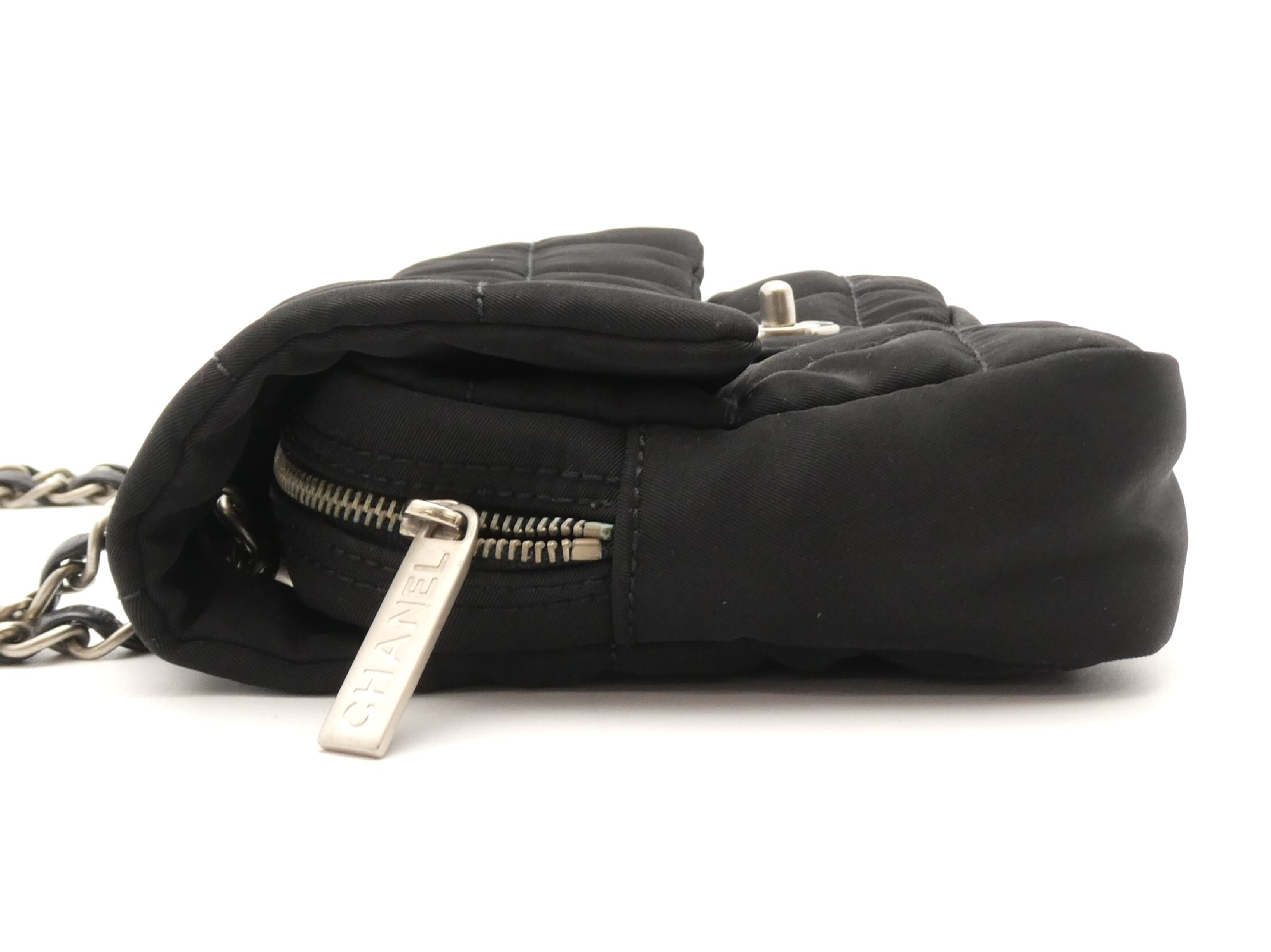 Chocolate Bar Coco Mark Nylon Double Chain Shoulder Bag — view 4