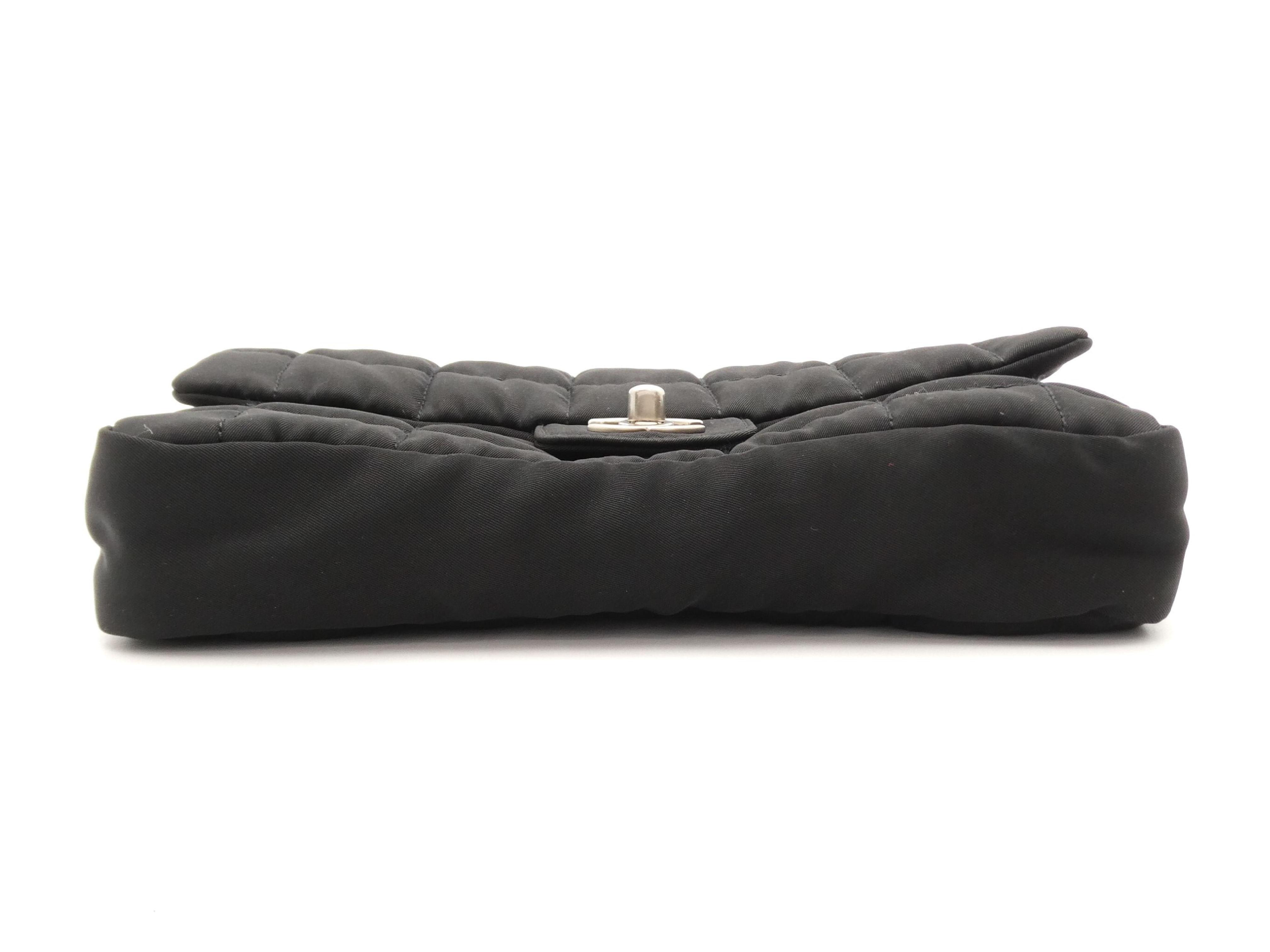 Chocolate Bar Coco Mark Nylon Double Chain Shoulder Bag — view 5