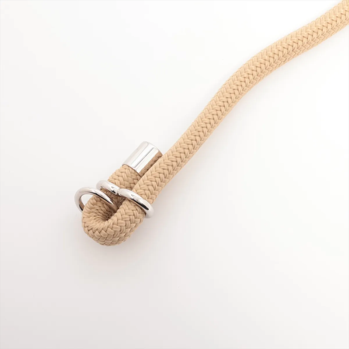 Rope Belt Fabric x Metal Beige Thread Fuzzing — view 3