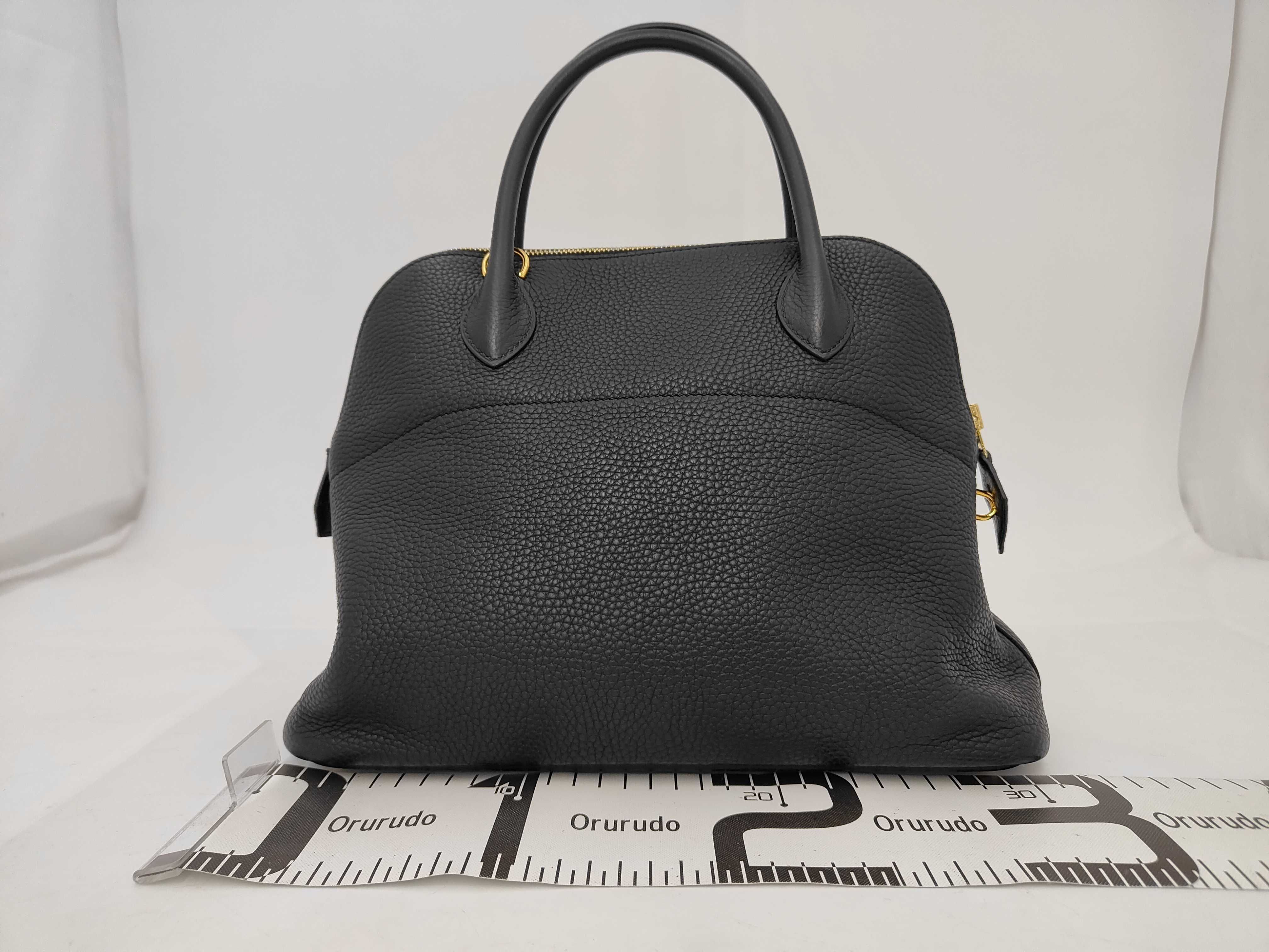 Bolide 31 Taurillon Clemence Leather Black D Stamp Gold Hardware Black Handbag — view 2