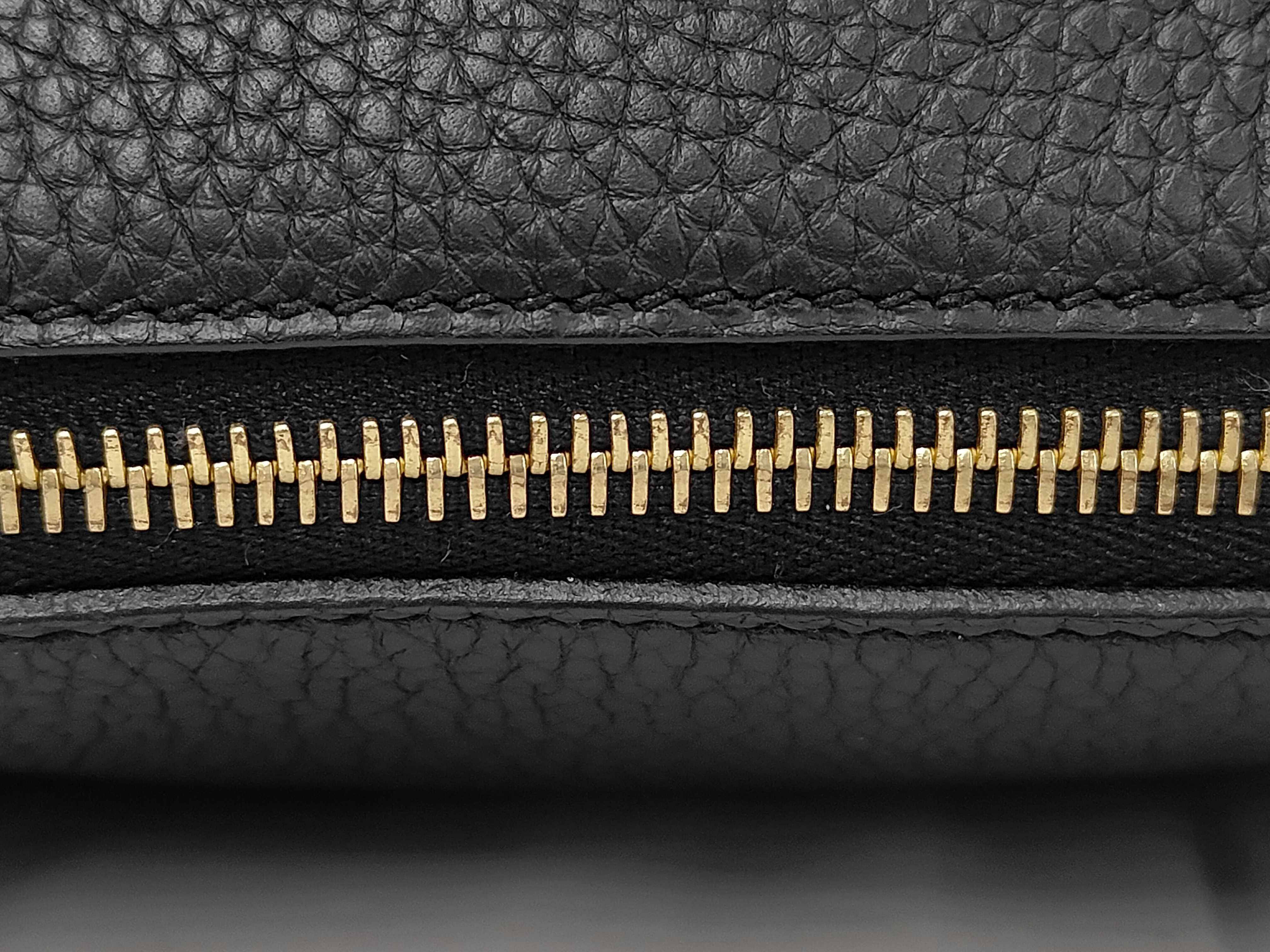 Bolide 31 Taurillon Clemence Leather Black D Stamp Gold Hardware Black Handbag — view 12