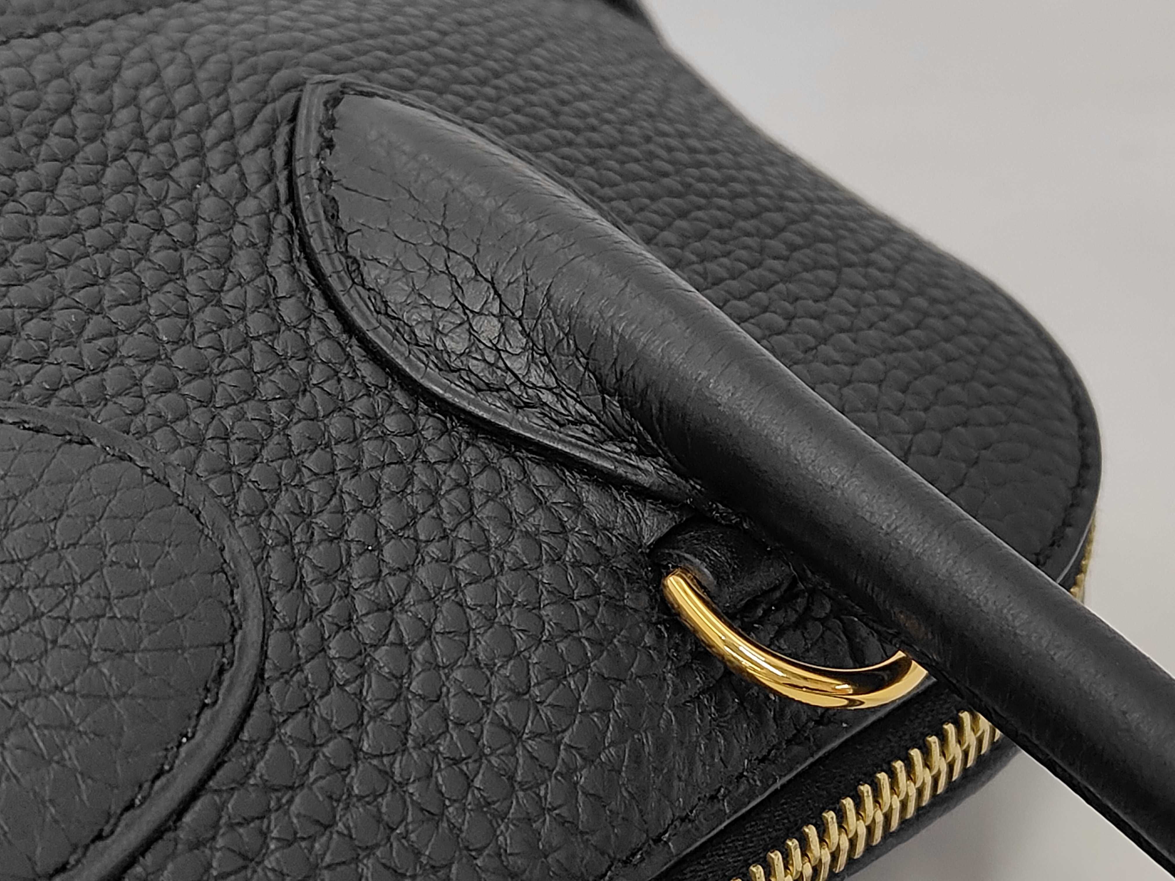 Bolide 31 Taurillon Clemence Leather Black D Stamp Gold Hardware Black Handbag — view 5