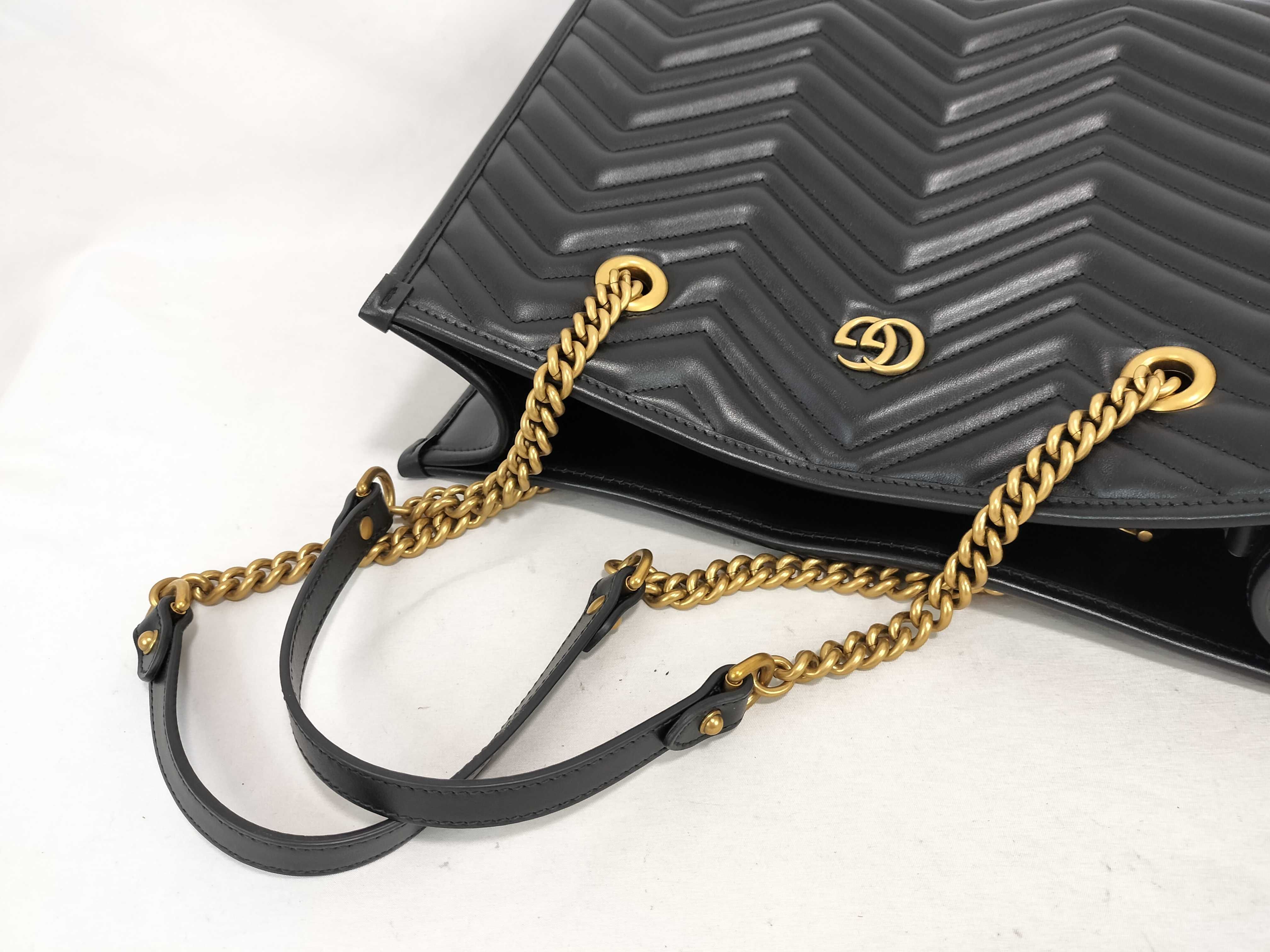 GG Marmont Leather Tote Bag — view 3