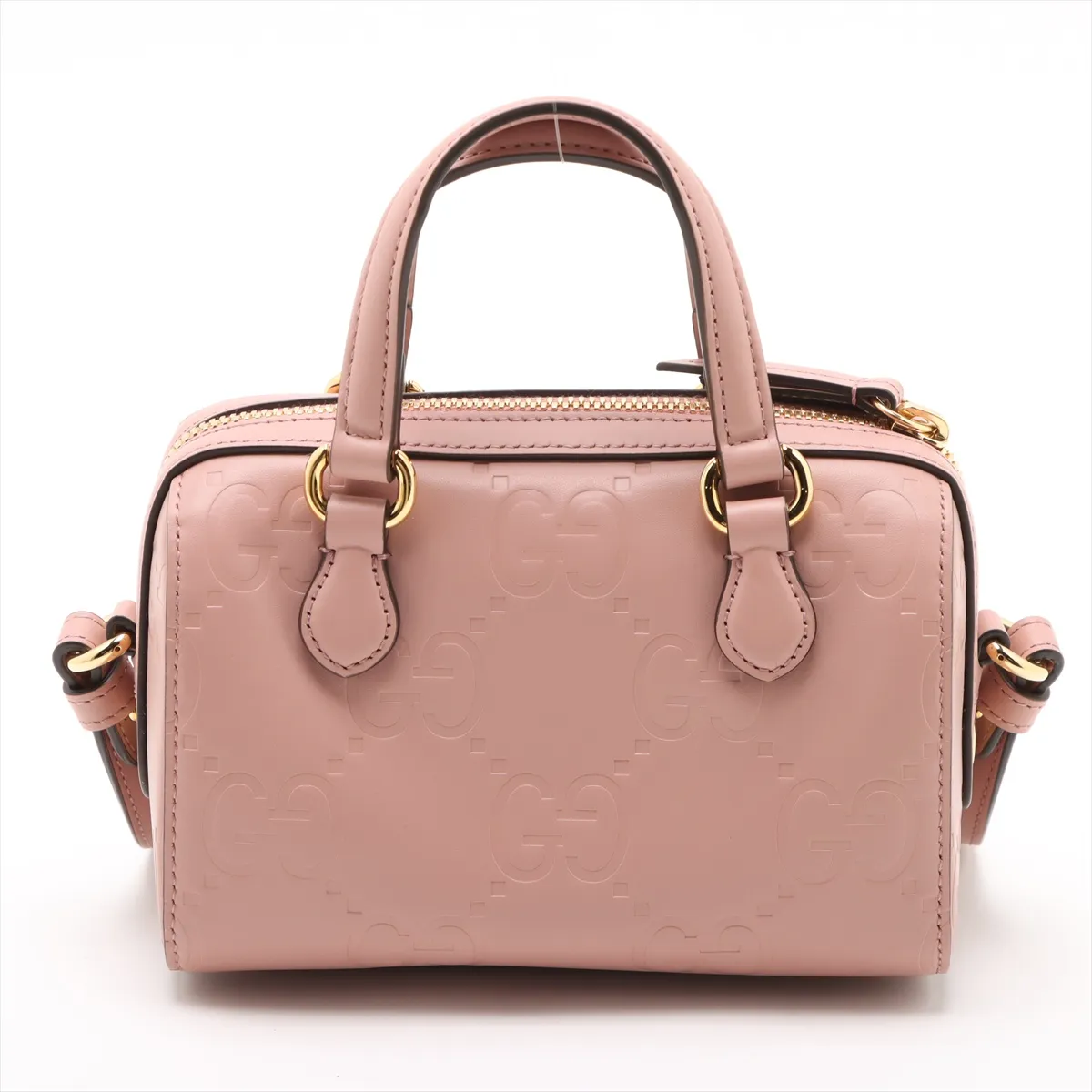 GG Super Mini Leather 2WAY Handbag Pink 790130 — view 2