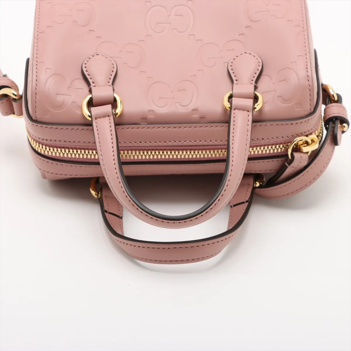 GG Super Mini Leather 2WAY Handbag Pink 790130 — view 5