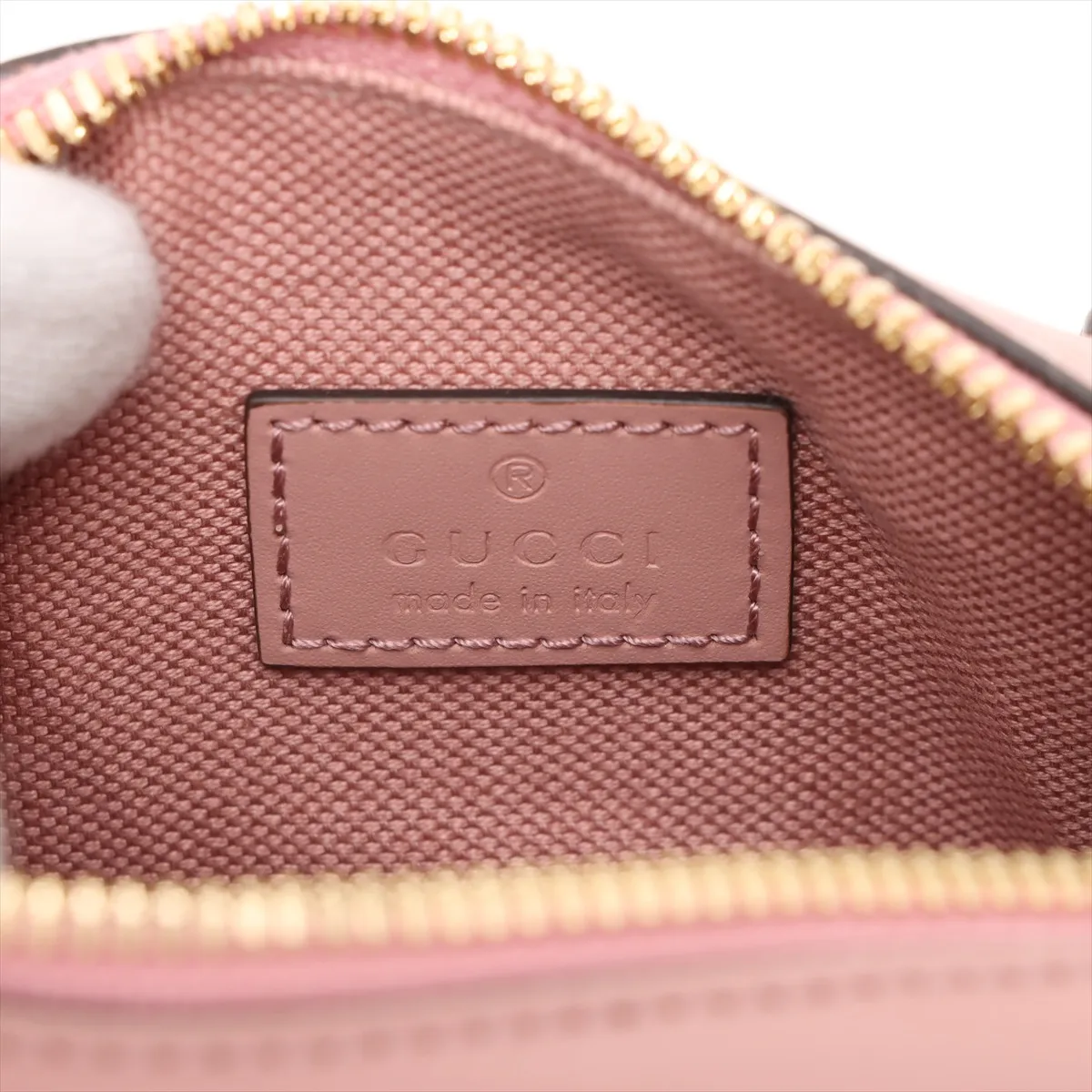 GG Super Mini Leather 2WAY Handbag Pink 790130 — view 9