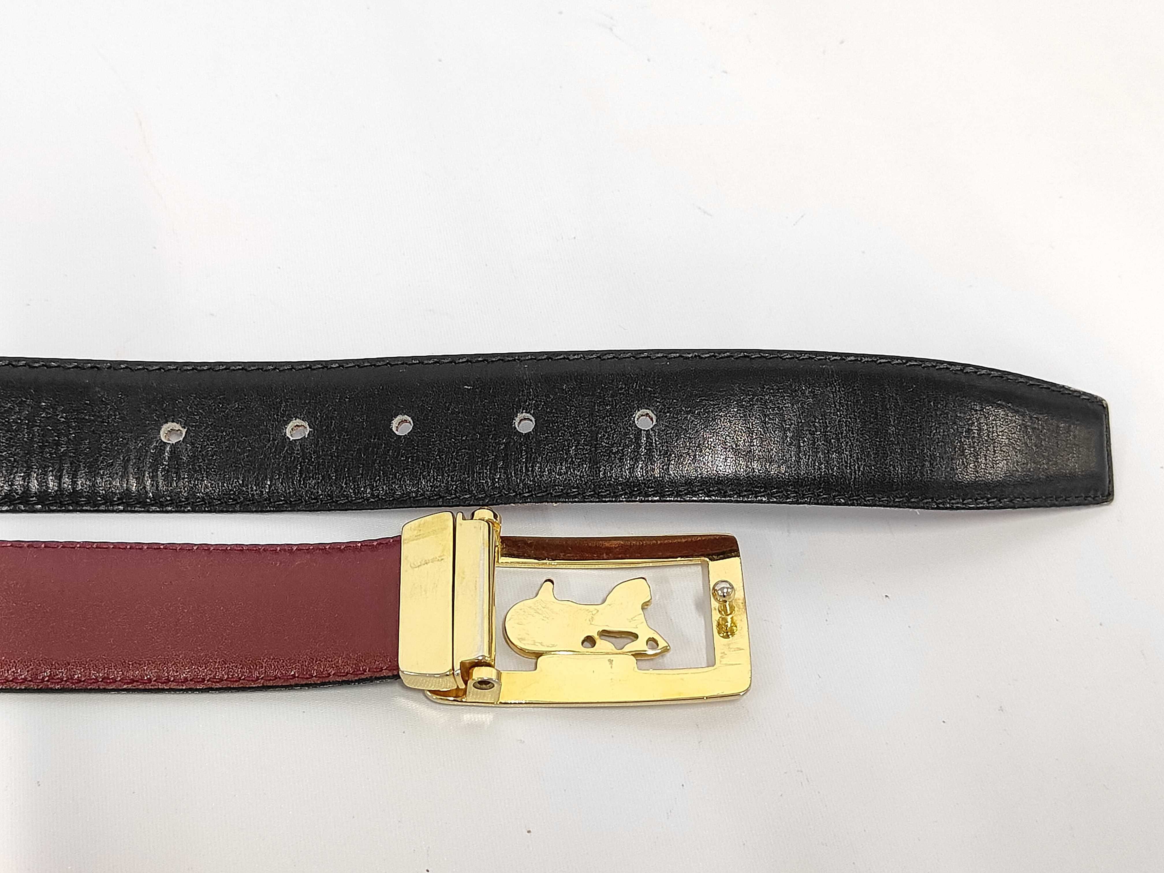 leather belt with carriage hardware. — view 4