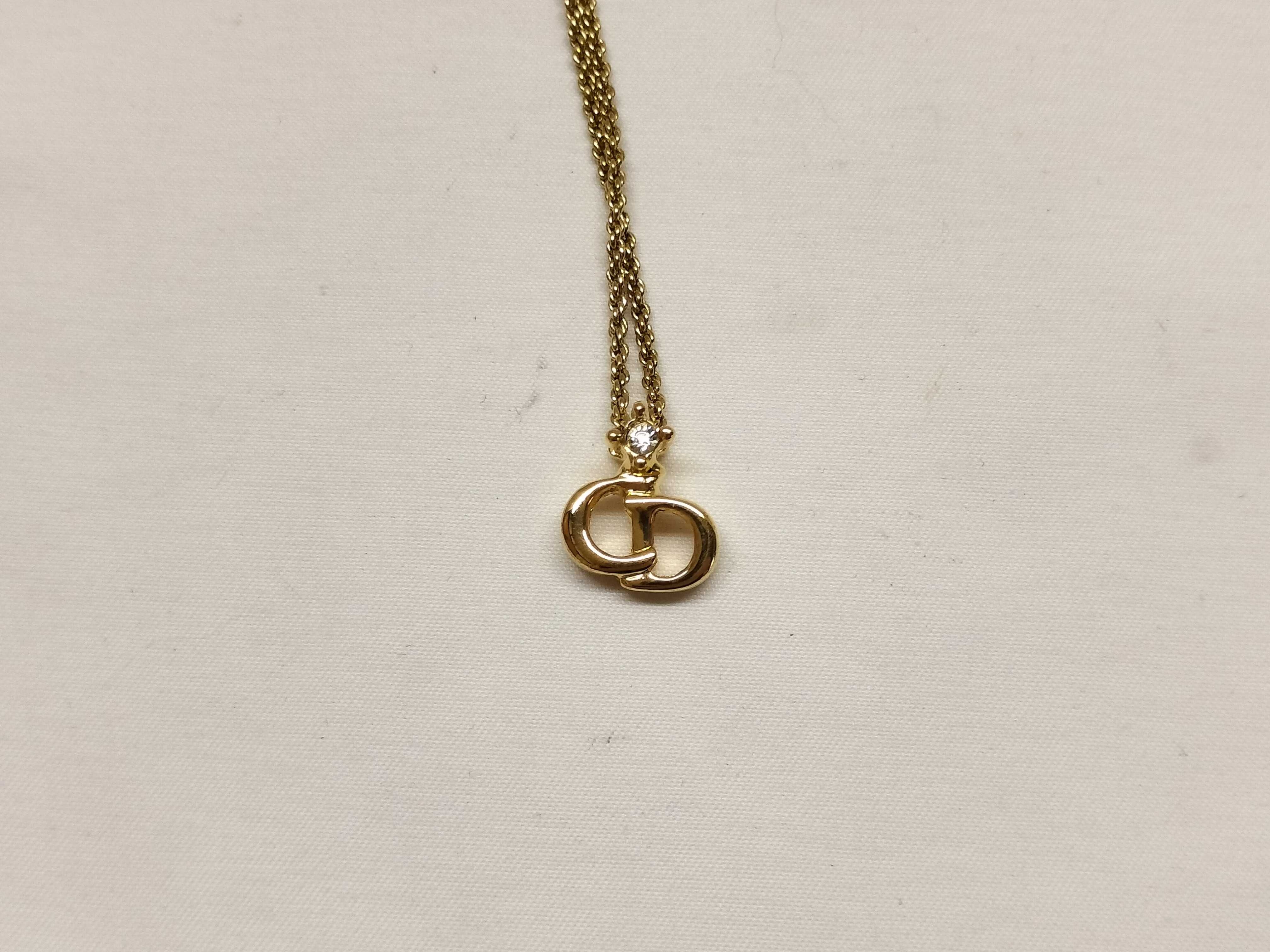 CD logo/rhinestone necklace