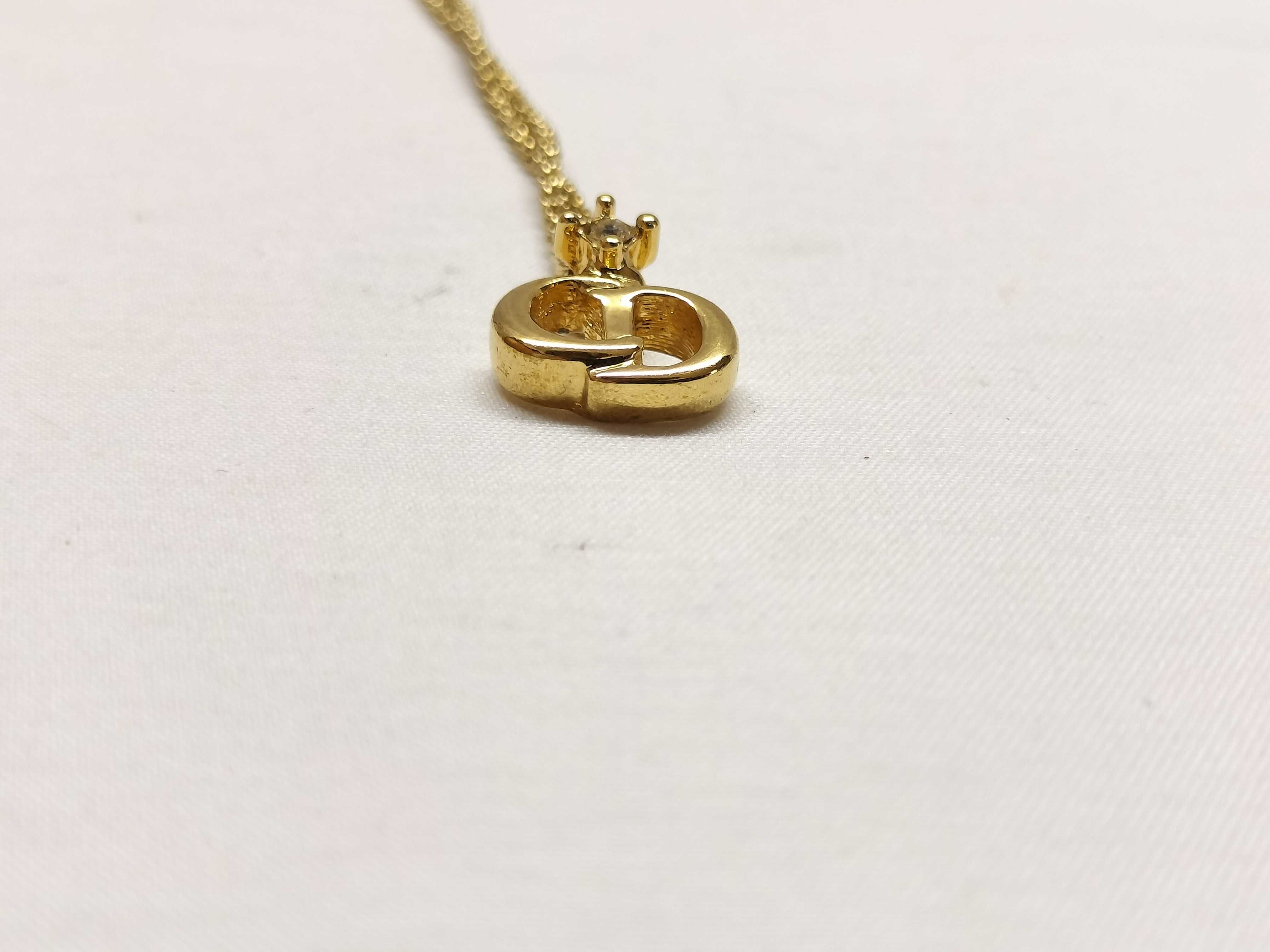 CD logo/rhinestone necklace — view 2
