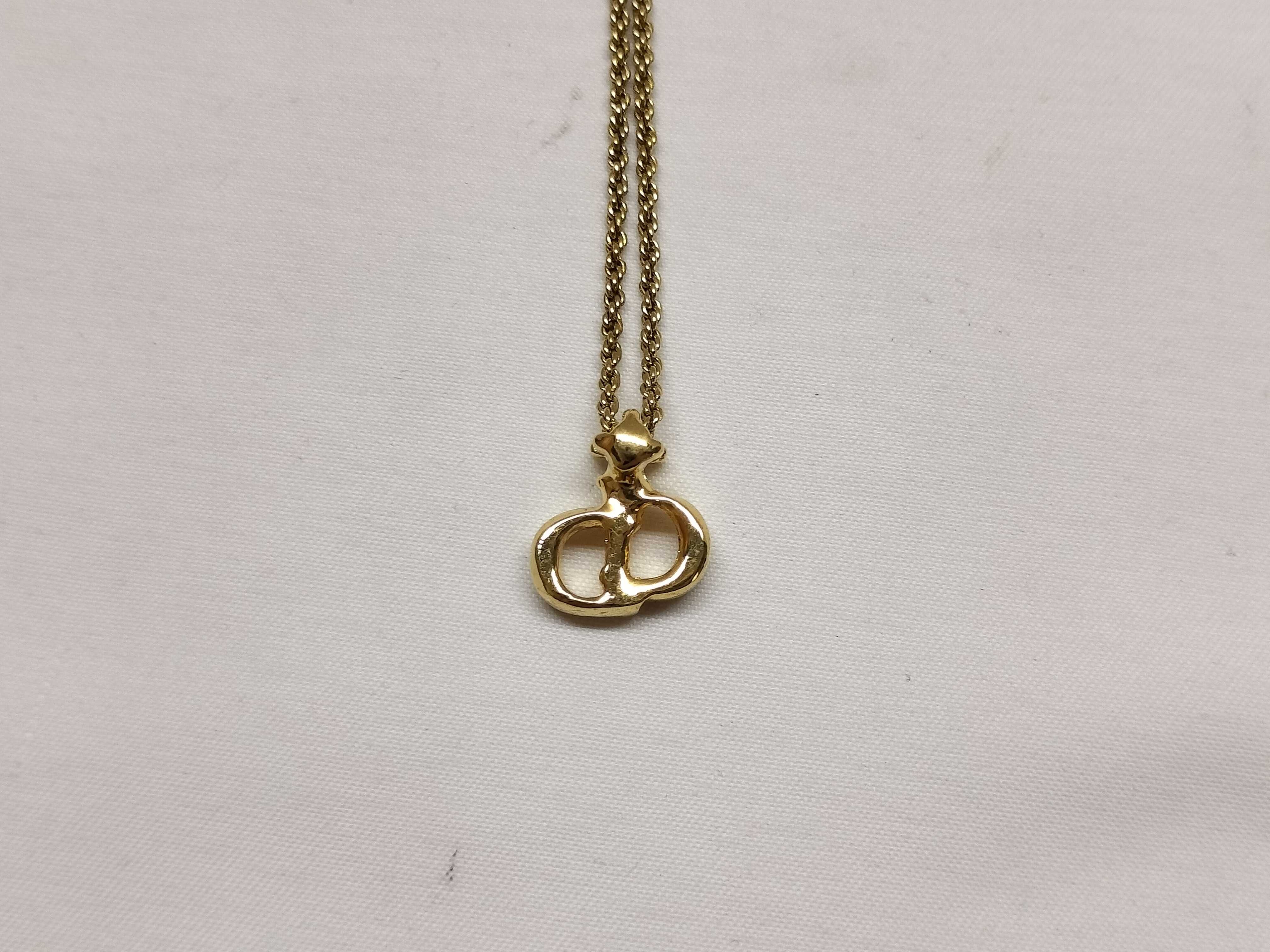 CD logo/rhinestone necklace — view 3
