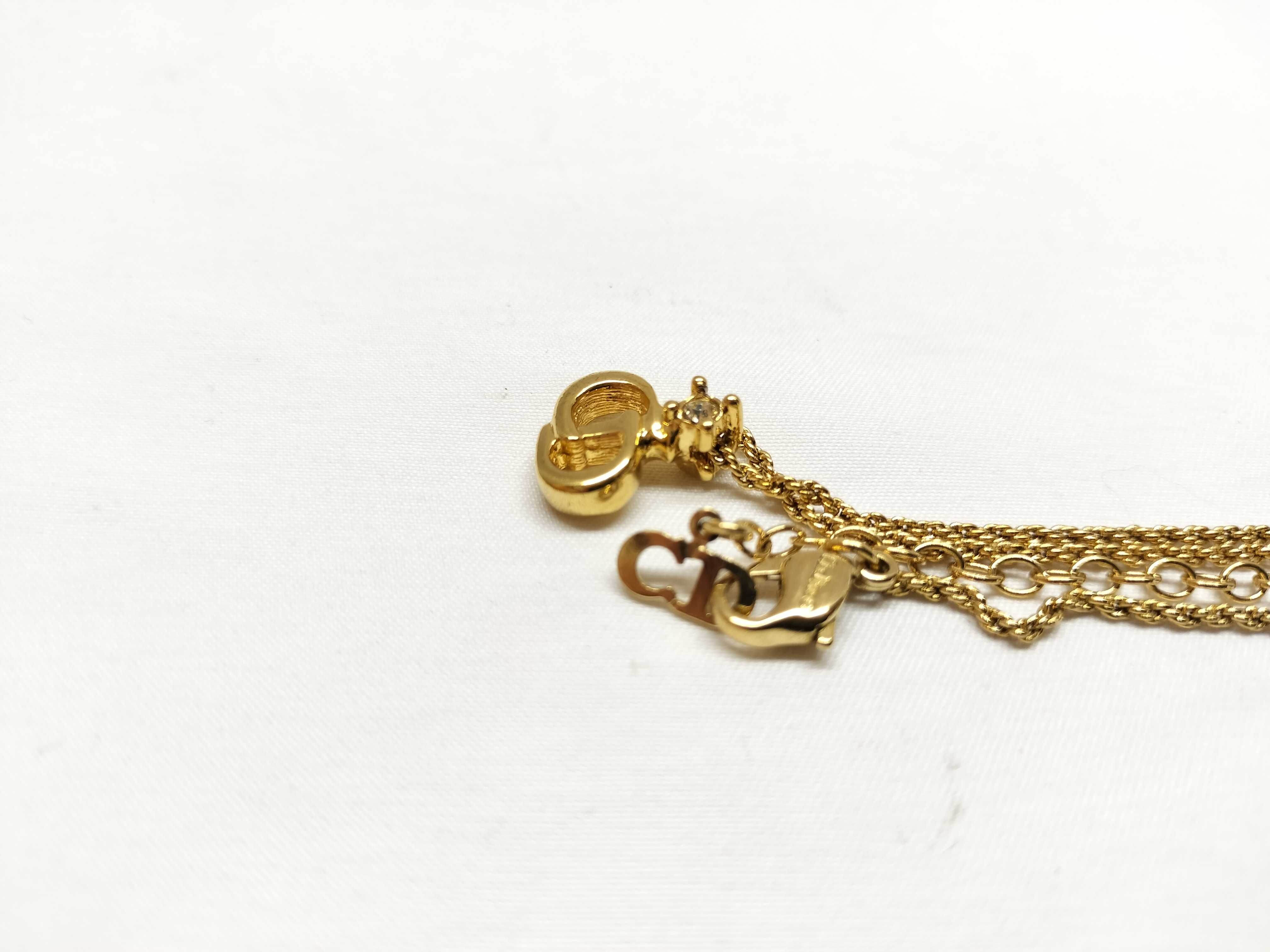 CD logo/rhinestone necklace — view 8