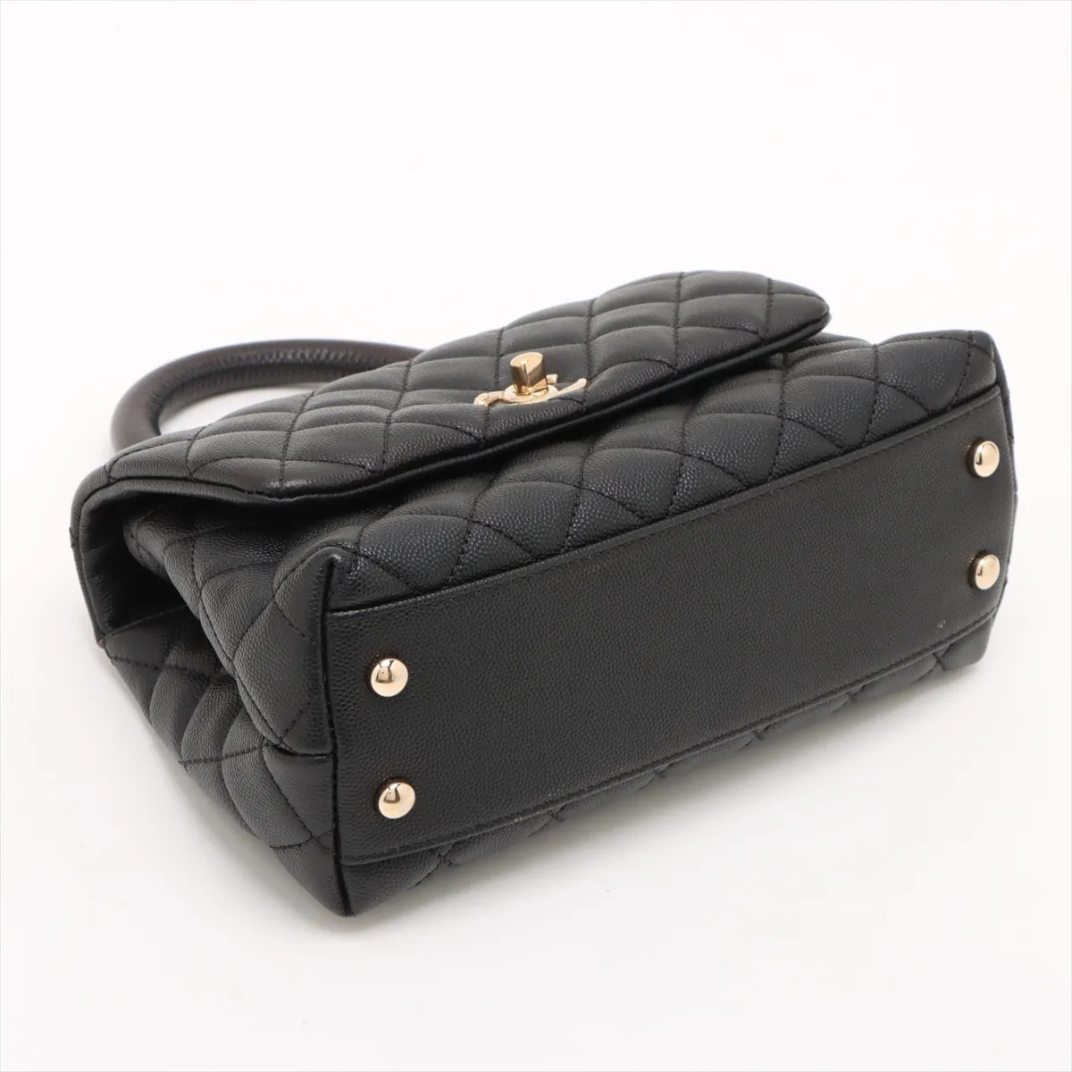 [Individually wrapped] Chanel Coco Handle 24 XS caviar skin 2WAY handbag black gold hardware 29916145 29th series A92990 — view 4