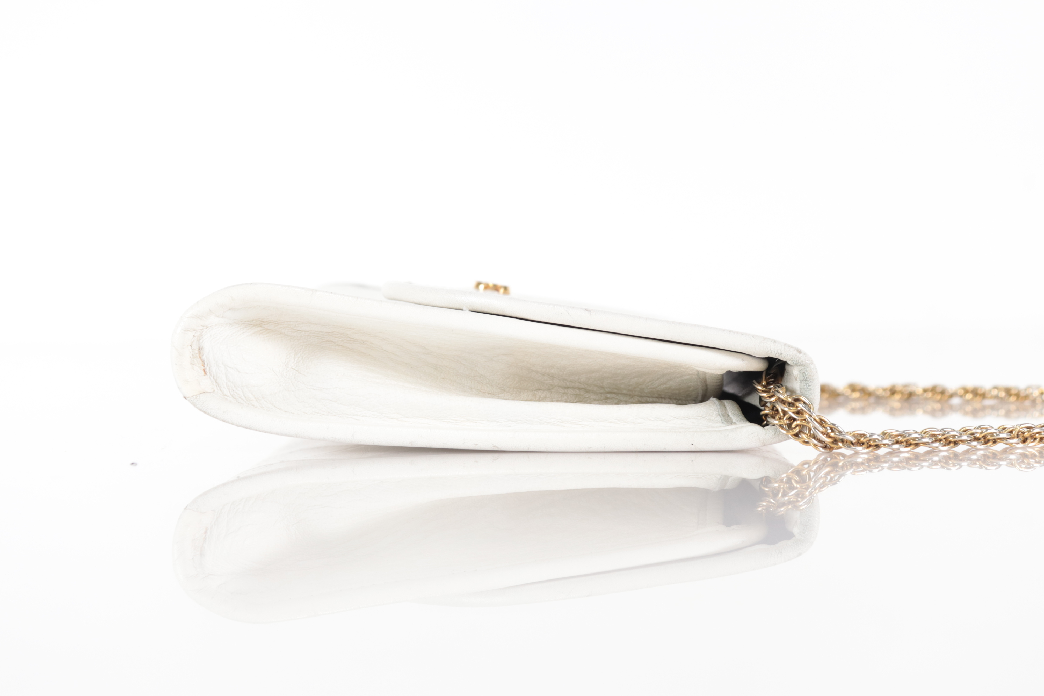 Push Lamb Mini Chain Shoulder White Shoulder Bag — view 5