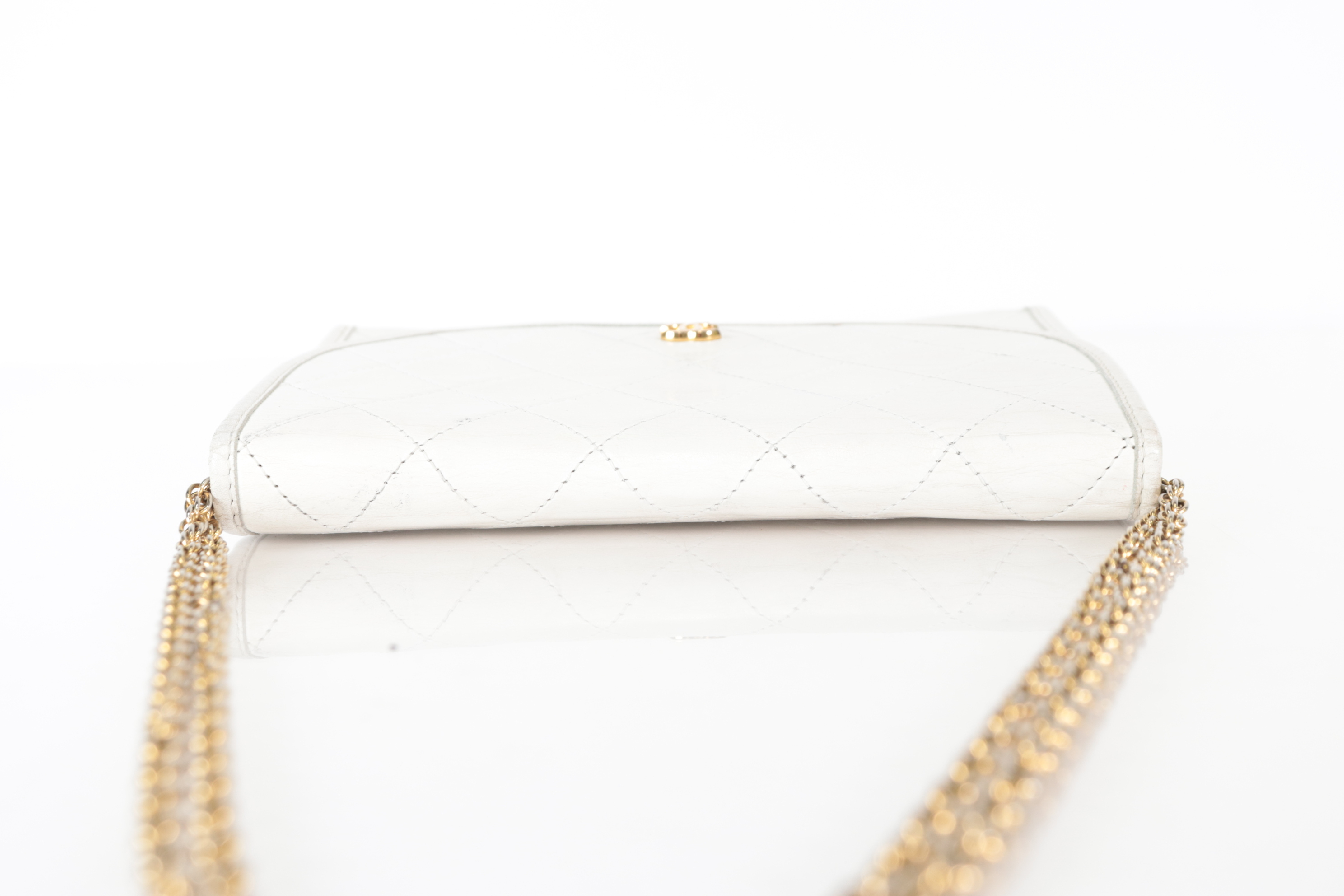 Push Lamb Mini Chain Shoulder White Shoulder Bag — view 6