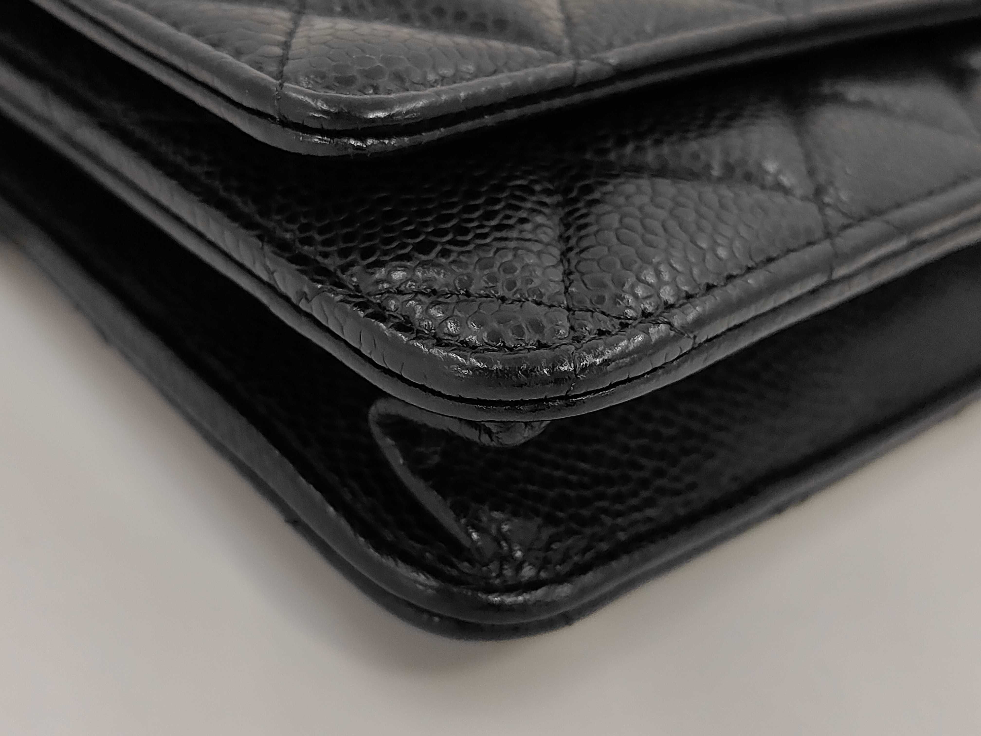 Caviar Skin Black Chain Wallet, Serial Number 29, Shoulder Bag — view 3