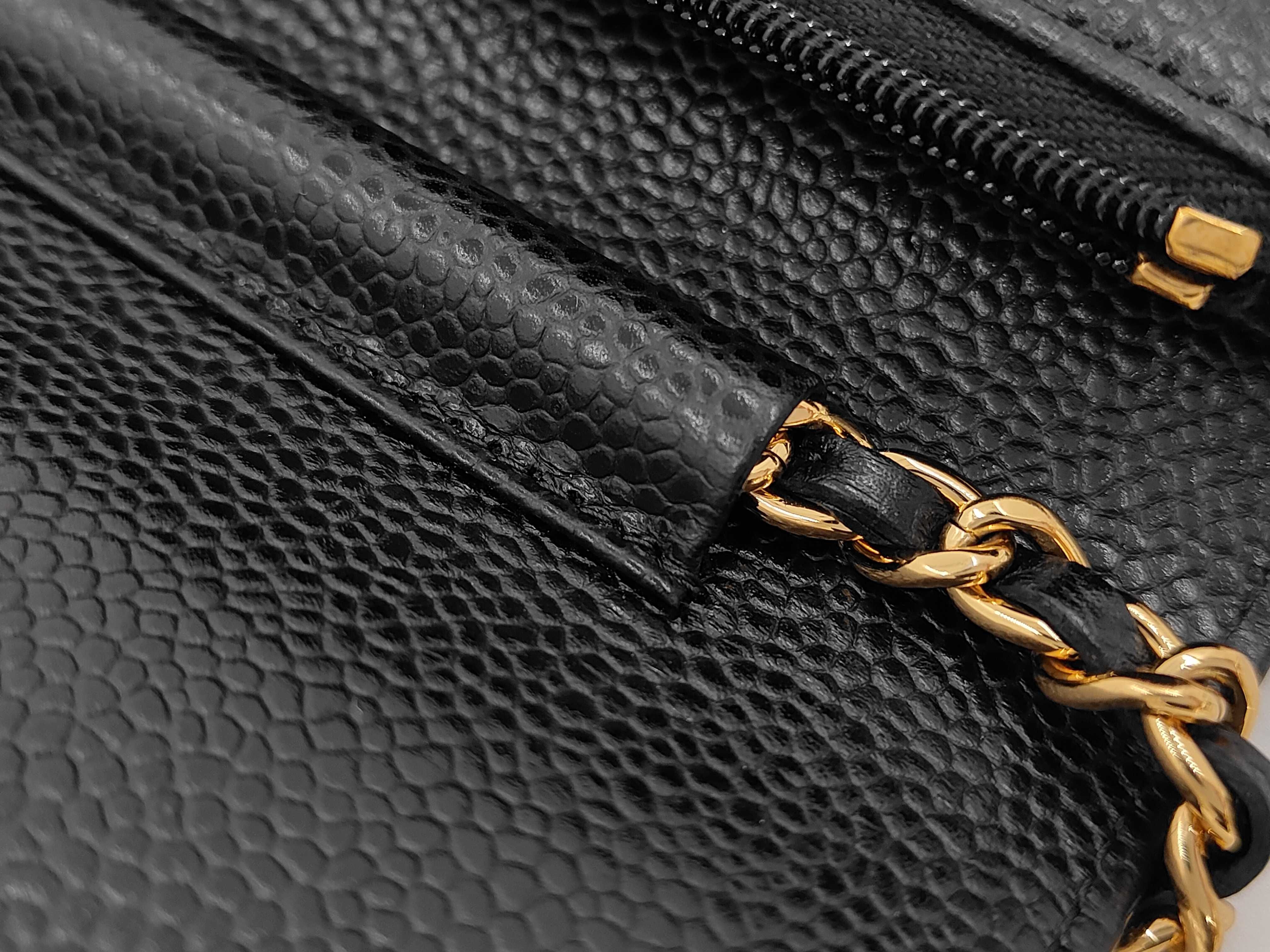 Caviar Skin Black Chain Wallet, Serial Number 29, Shoulder Bag — view 7