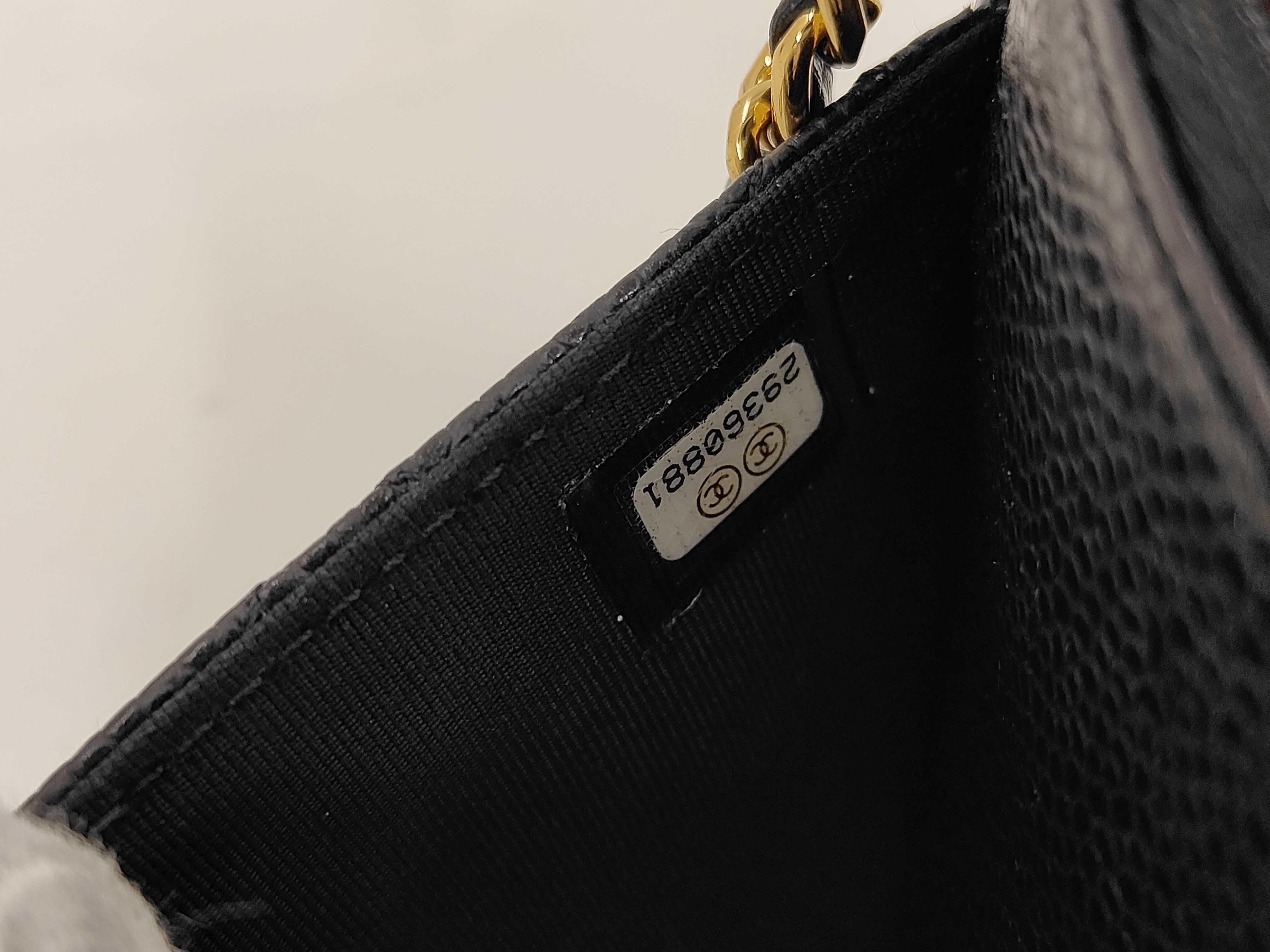 Caviar Skin Black Chain Wallet, Serial Number 29, Shoulder Bag — view 9
