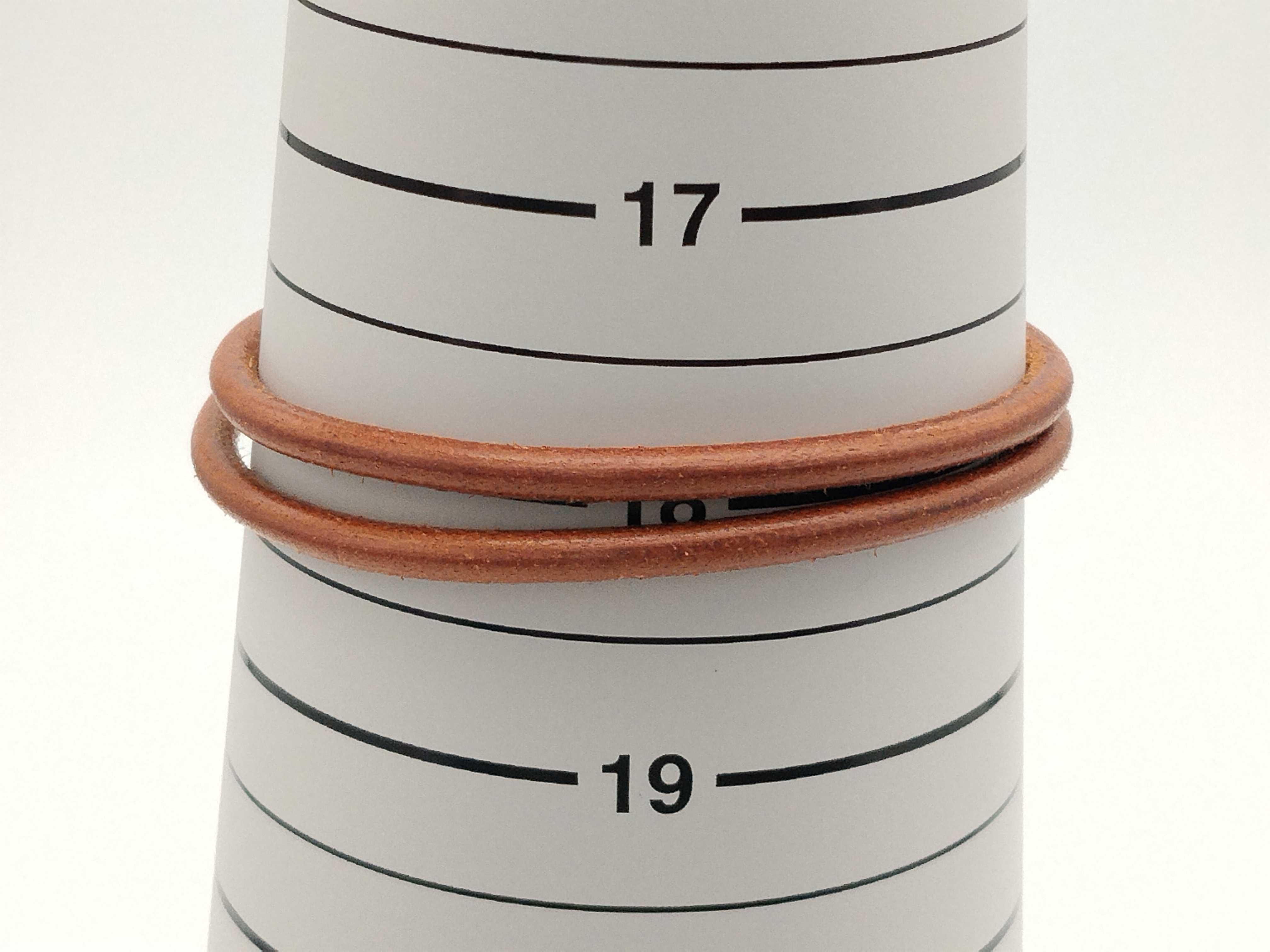 Tournis Leather H-shaped Brown Gold Bracelet (Bracelet/Bangle) — view 8
