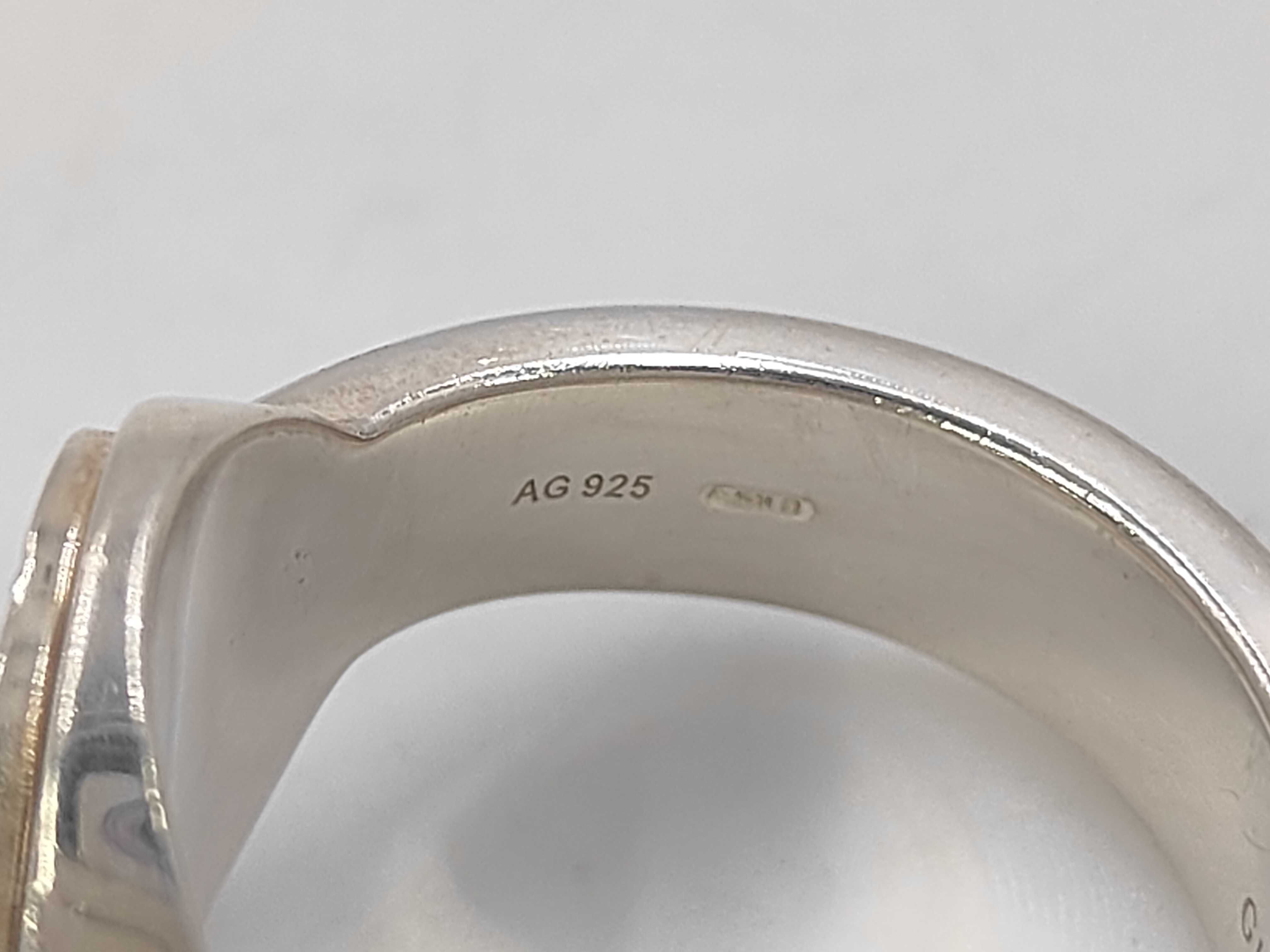 Interlocking Ring, 925 Sterling Silver, 10.9g, Size #18.5 — view 5