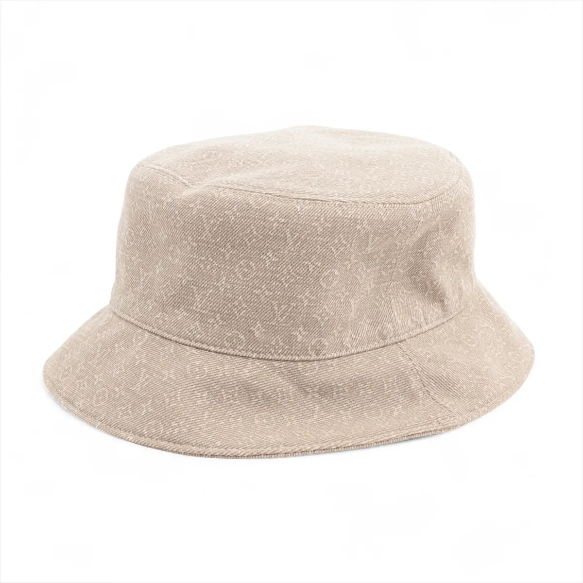 monogram hat fabric beige