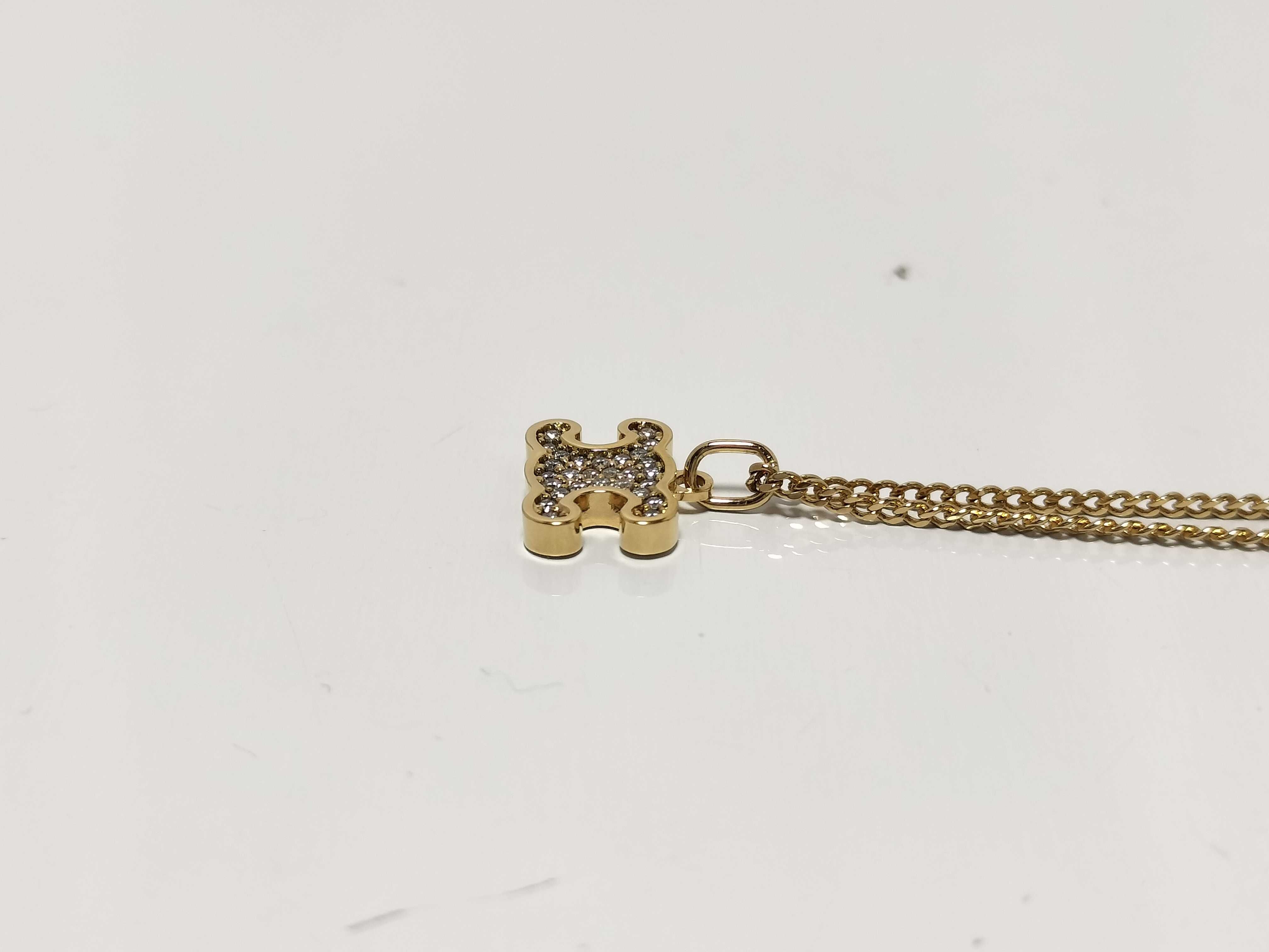 Triomphe Rhinestone Necklace, Gold Necklace — view 3
