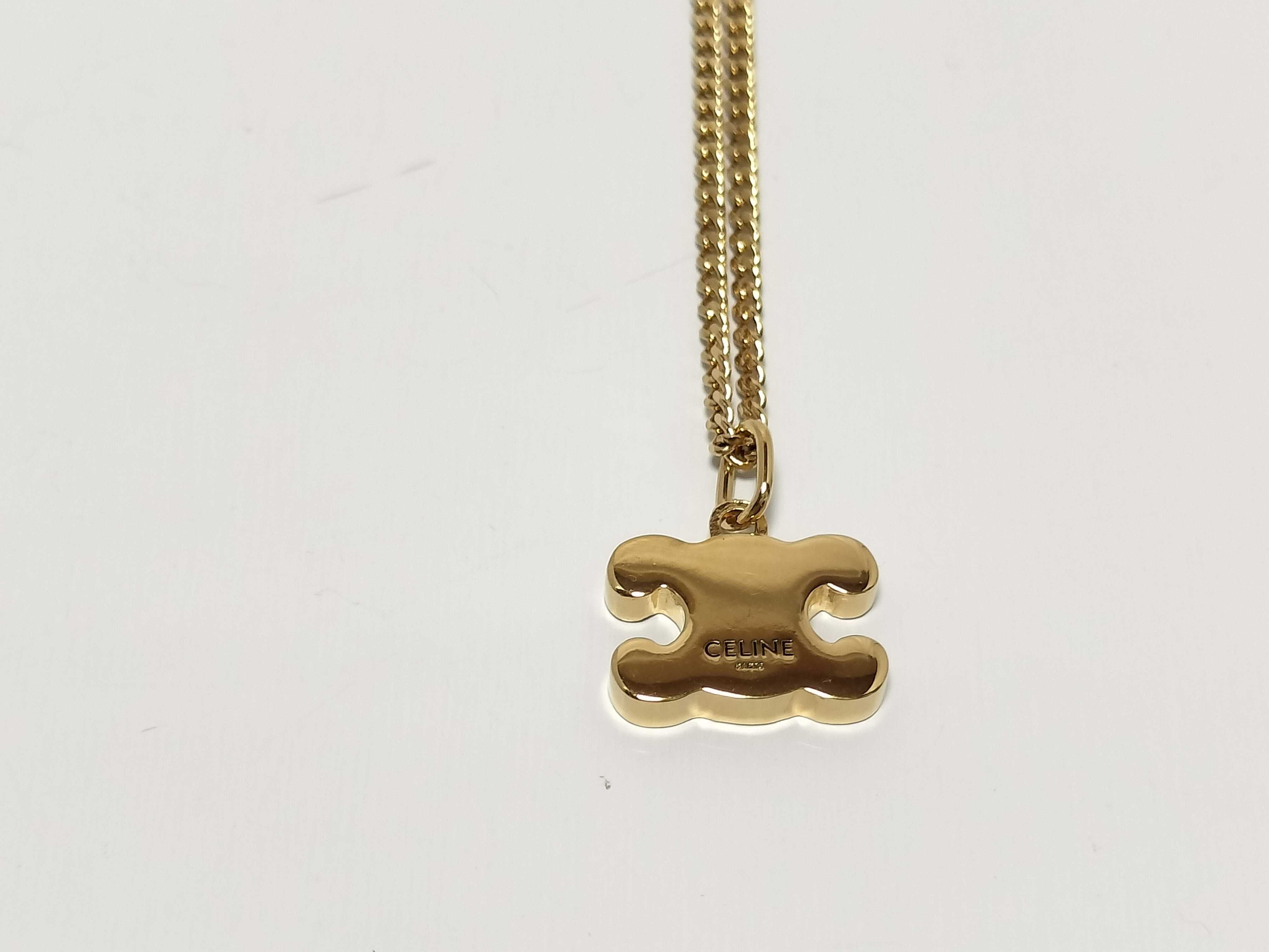 Triomphe Rhinestone Necklace, Gold Necklace — view 4