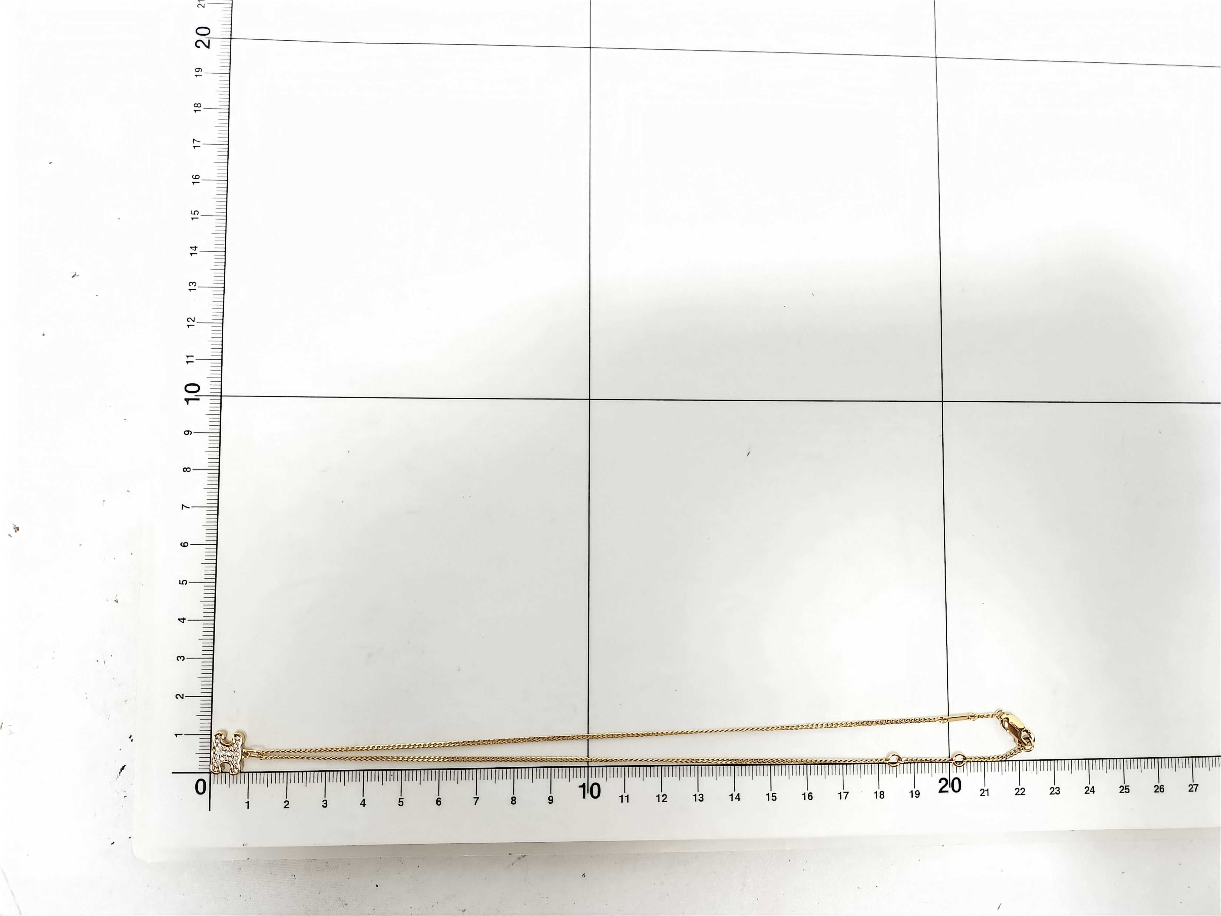 Triomphe Rhinestone Necklace, Gold Necklace — view 5