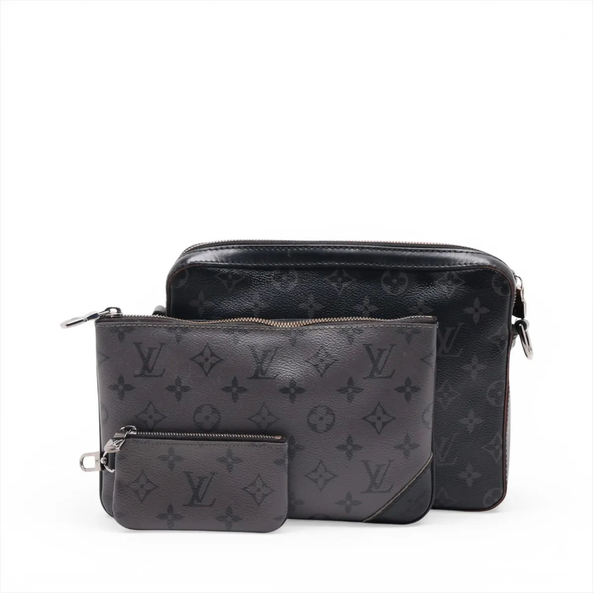 Monogram Eclipse Trio Messenger M69443 Black (RFID detected) — view 2