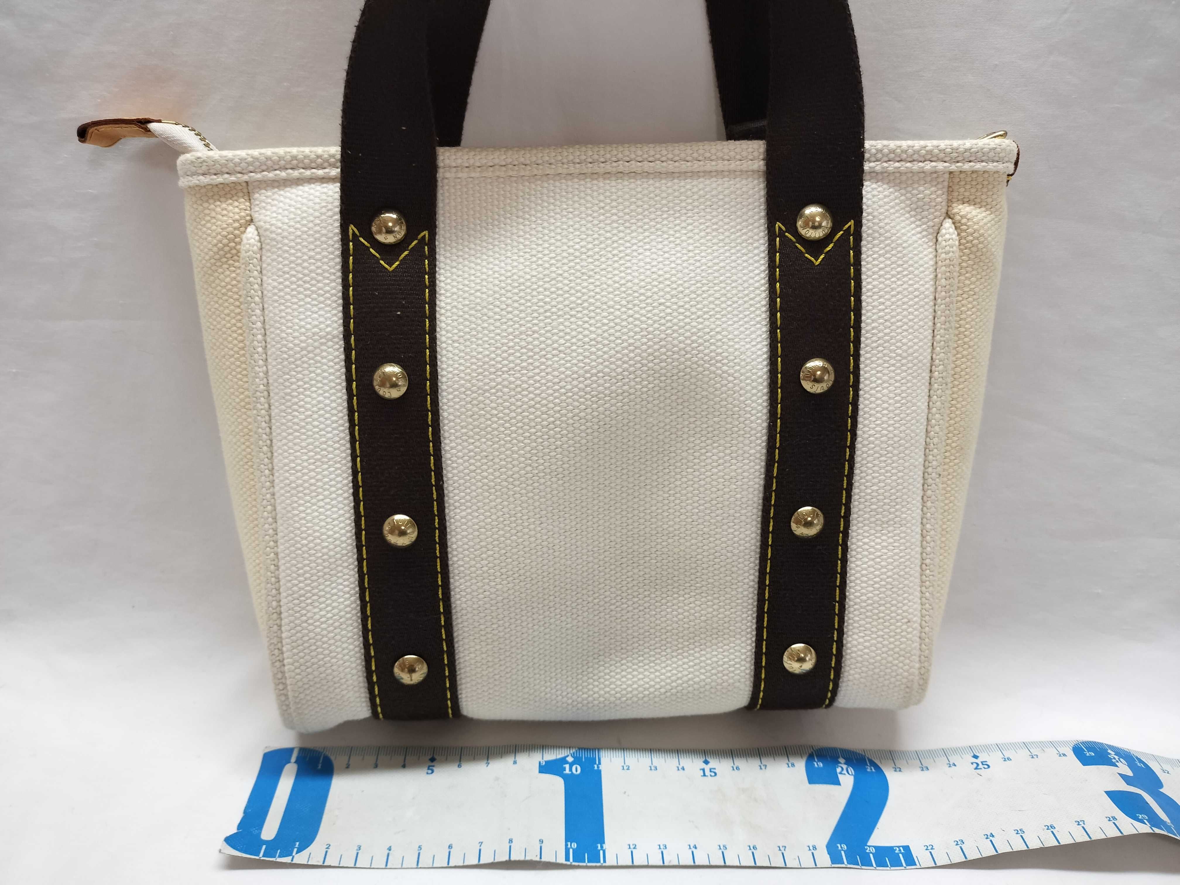 M40038 Antigua Cabas PM Handbag with Dust Bag and Initials — view 2